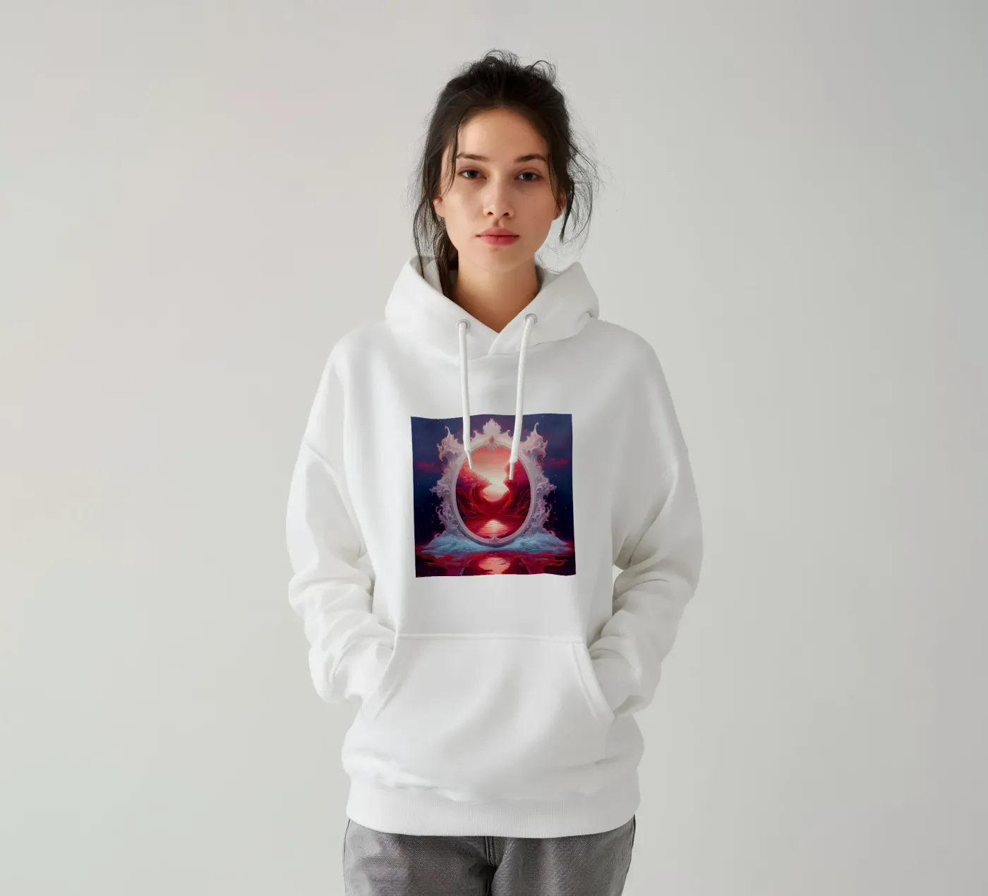 withe frame Hoodie von kimmindmuse
