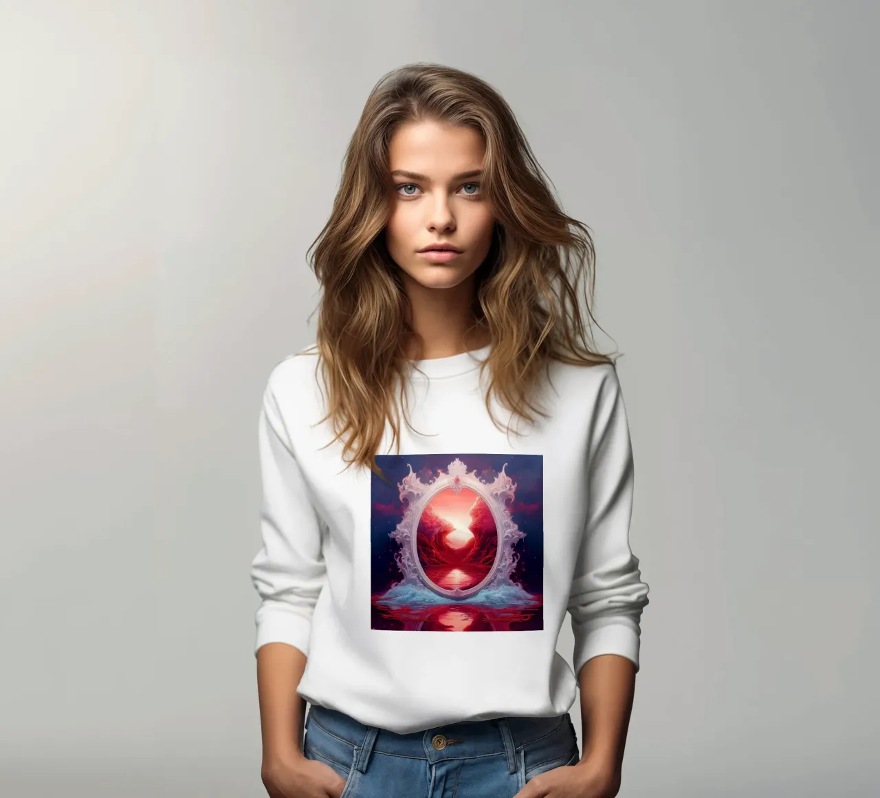 withe frame sweatshirt by kimmindmuse