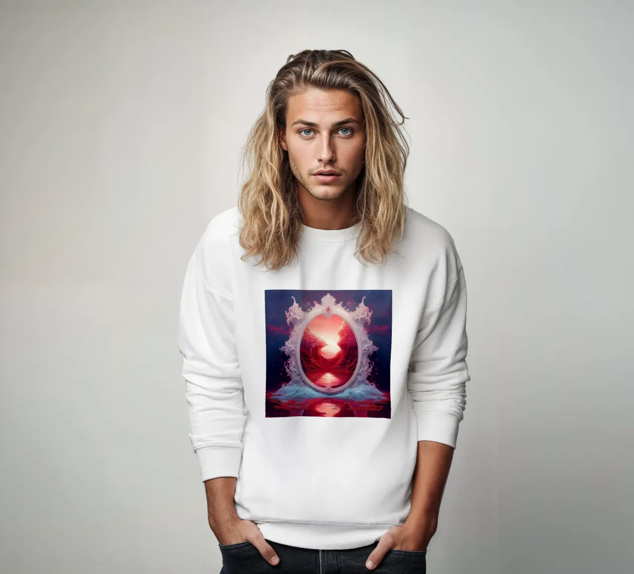 withe frame sweatshirt by kimmindmuse