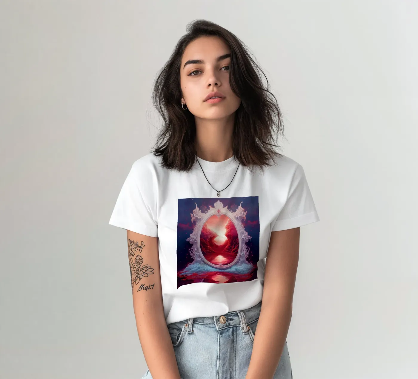 withe frame T-Shirt von kimmindmuse