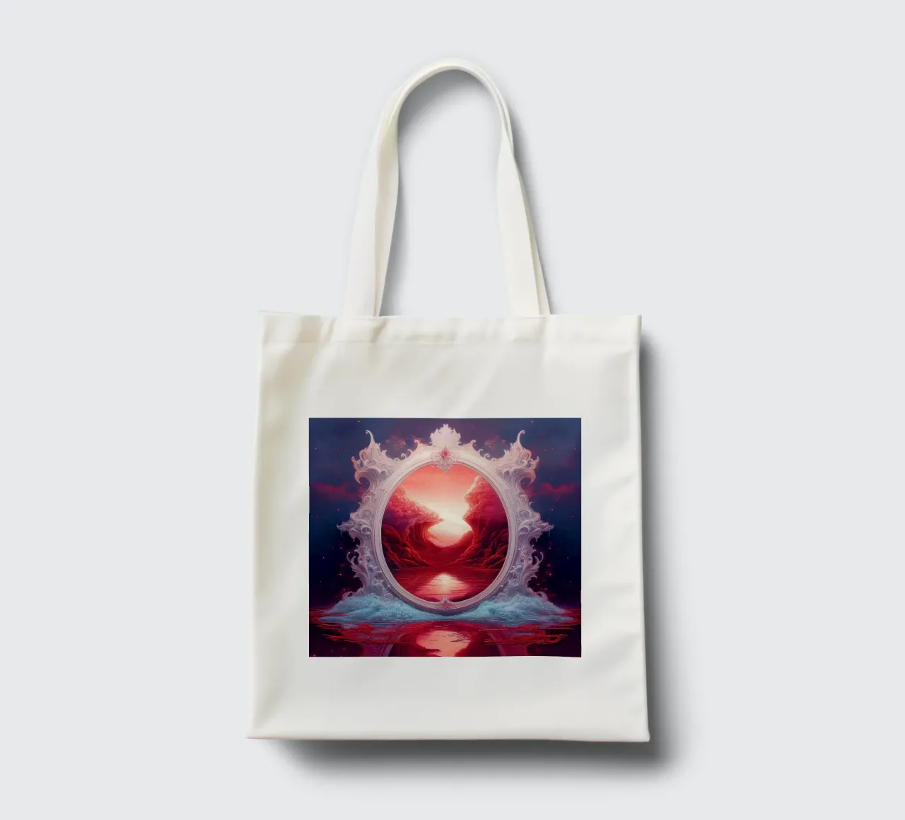 withe frame tote bag by kimmindmuse