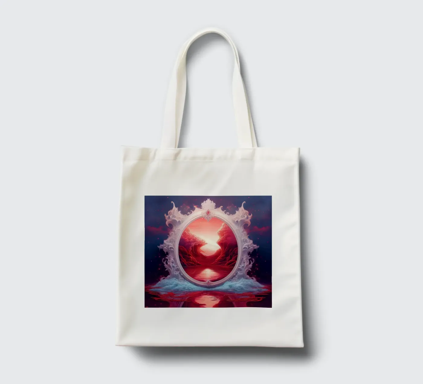 withe frame tote bag de kimmindmuse