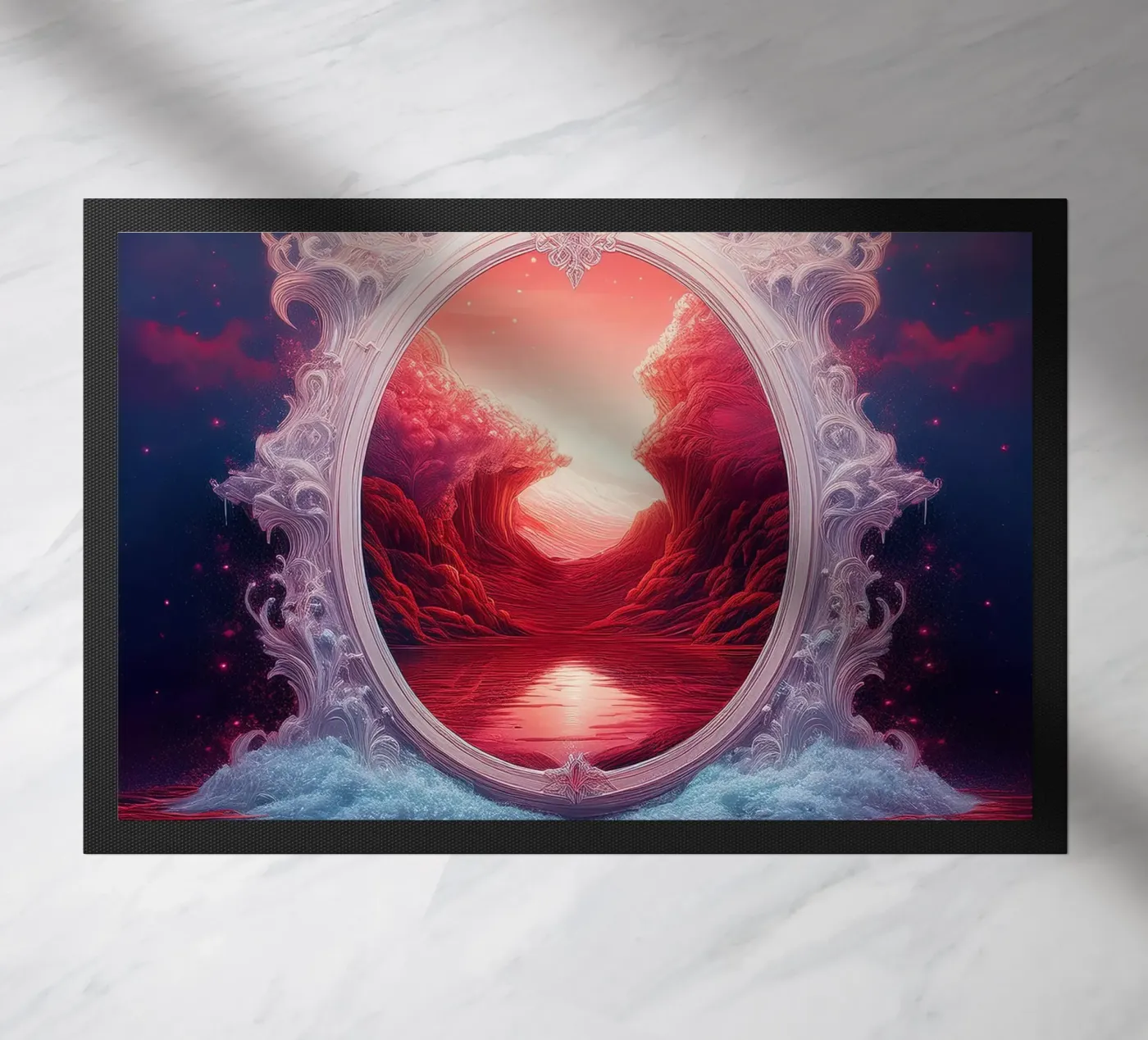 withe frame doormat by kimmindmuse