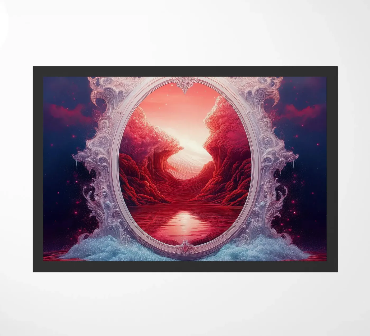 withe frame doormat by kimmindmuse