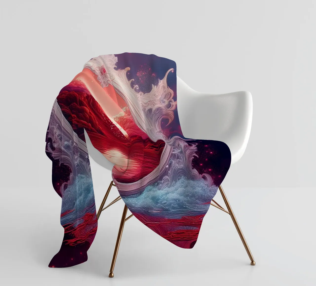 withe frame fleece blanket by kimmindmuse