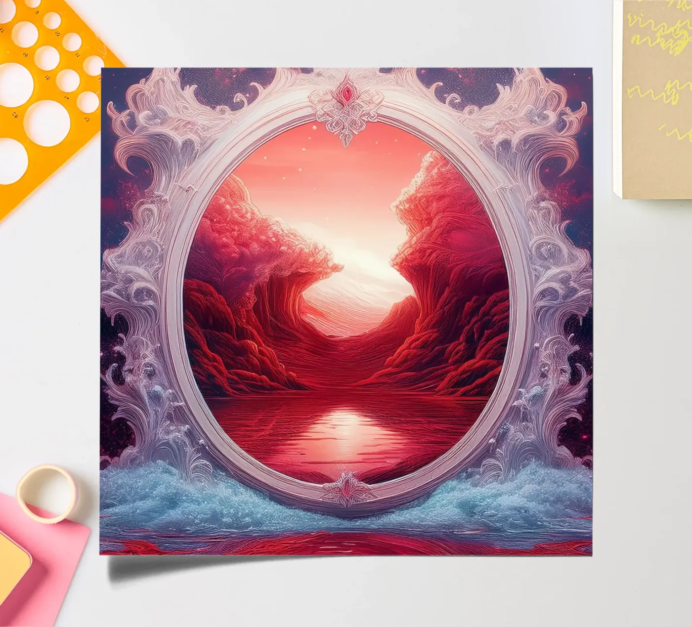 withe frame Stickerbogen von kimmindmuse