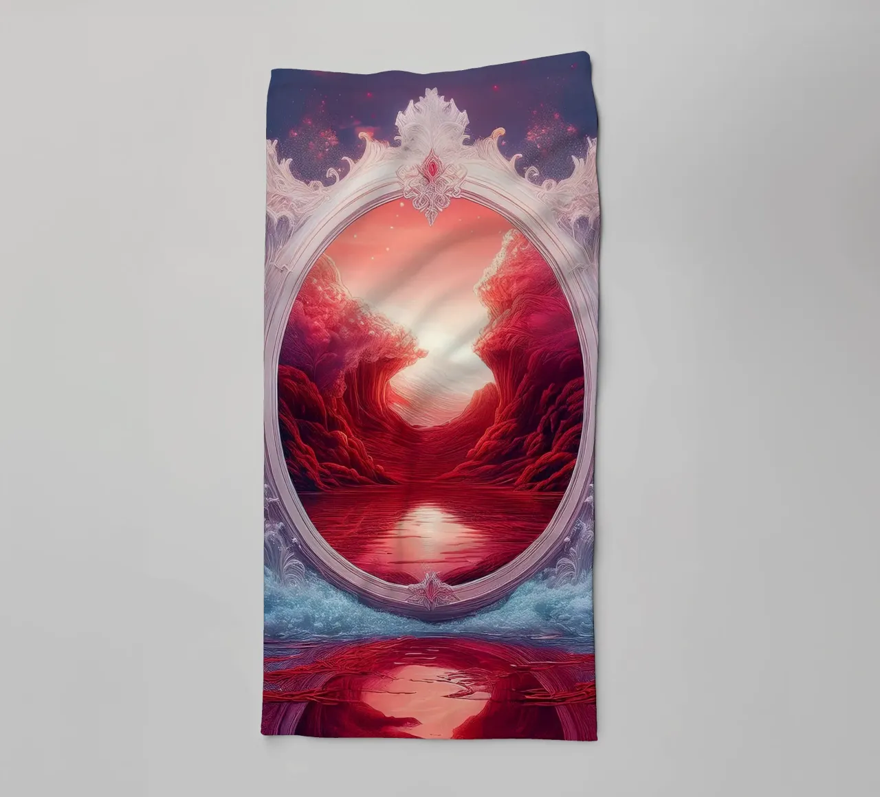 withe frame towel by kimmindmuse