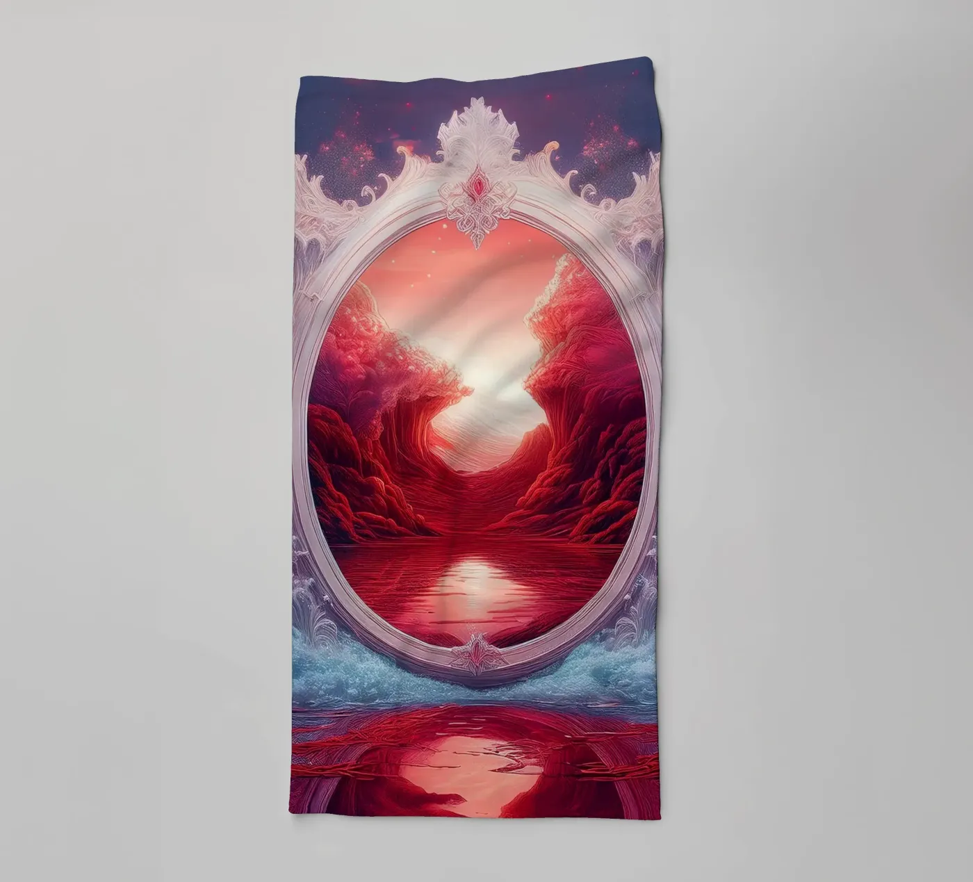 withe frame towel by kimmindmuse