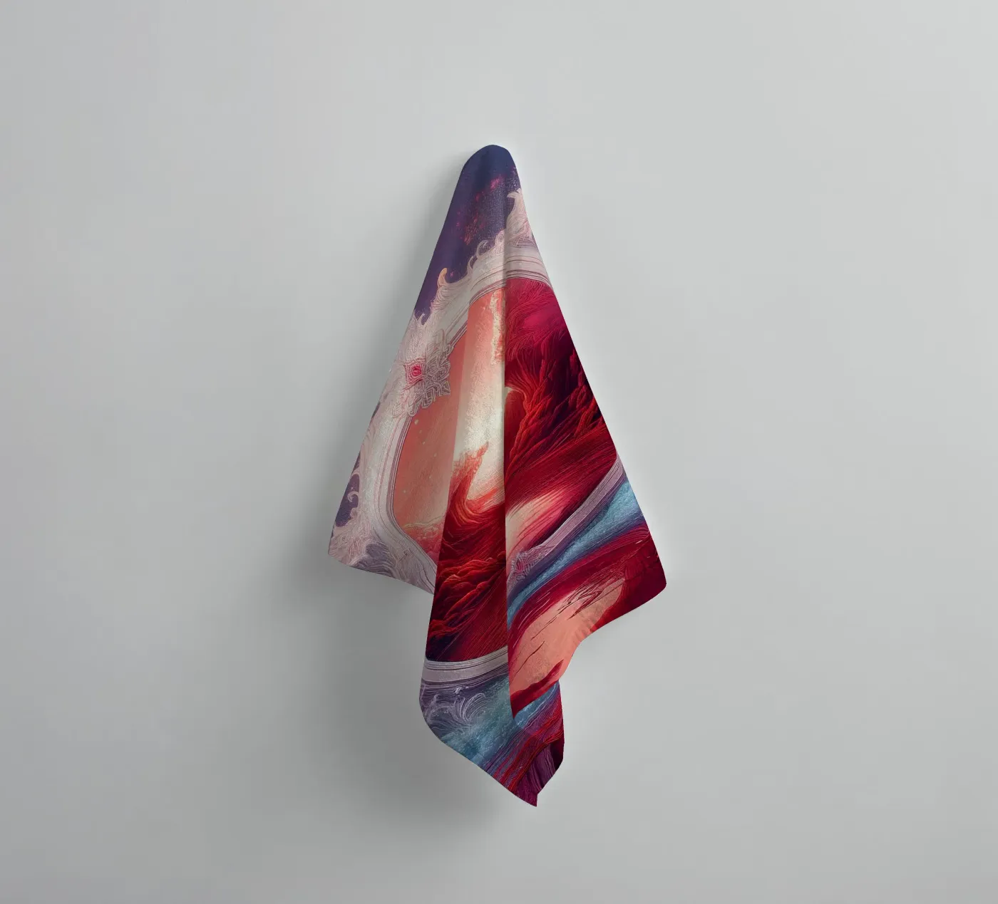 withe frame towel by kimmindmuse