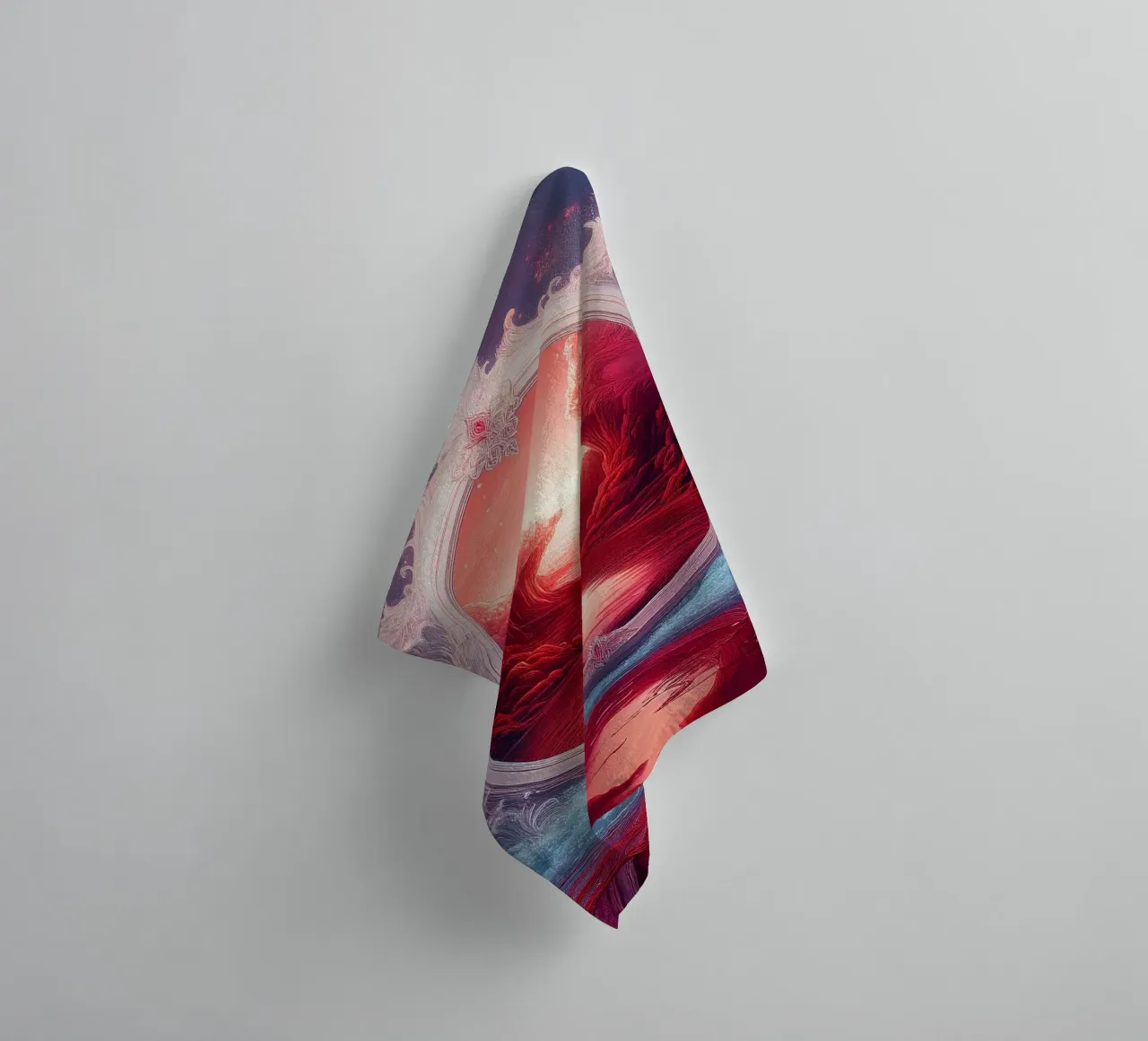 withe frame towel by kimmindmuse