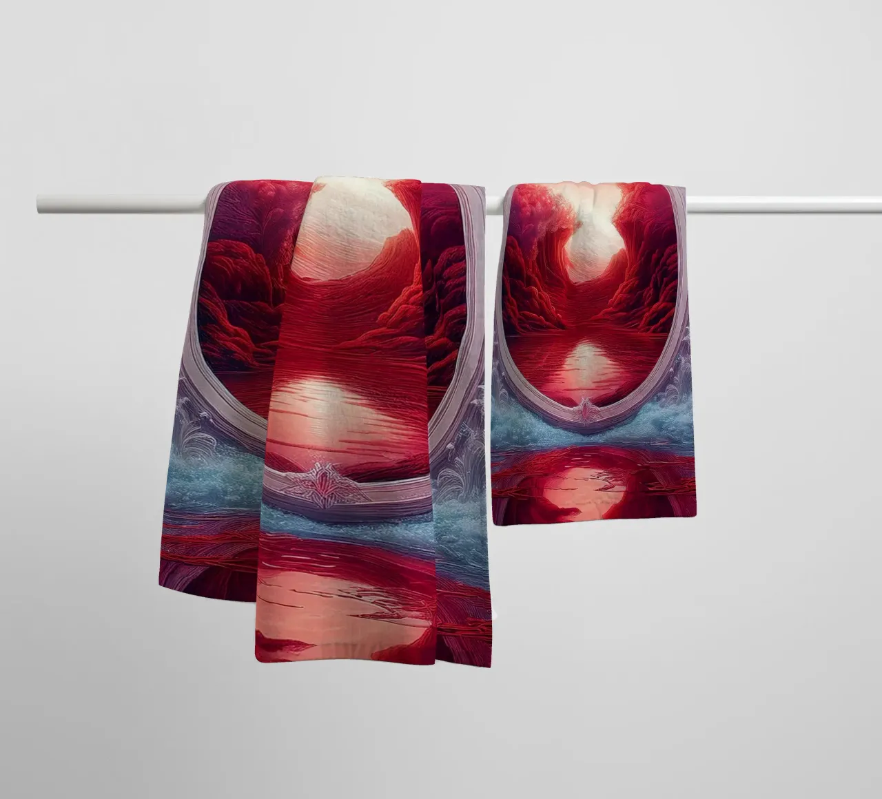 withe frame towel by kimmindmuse