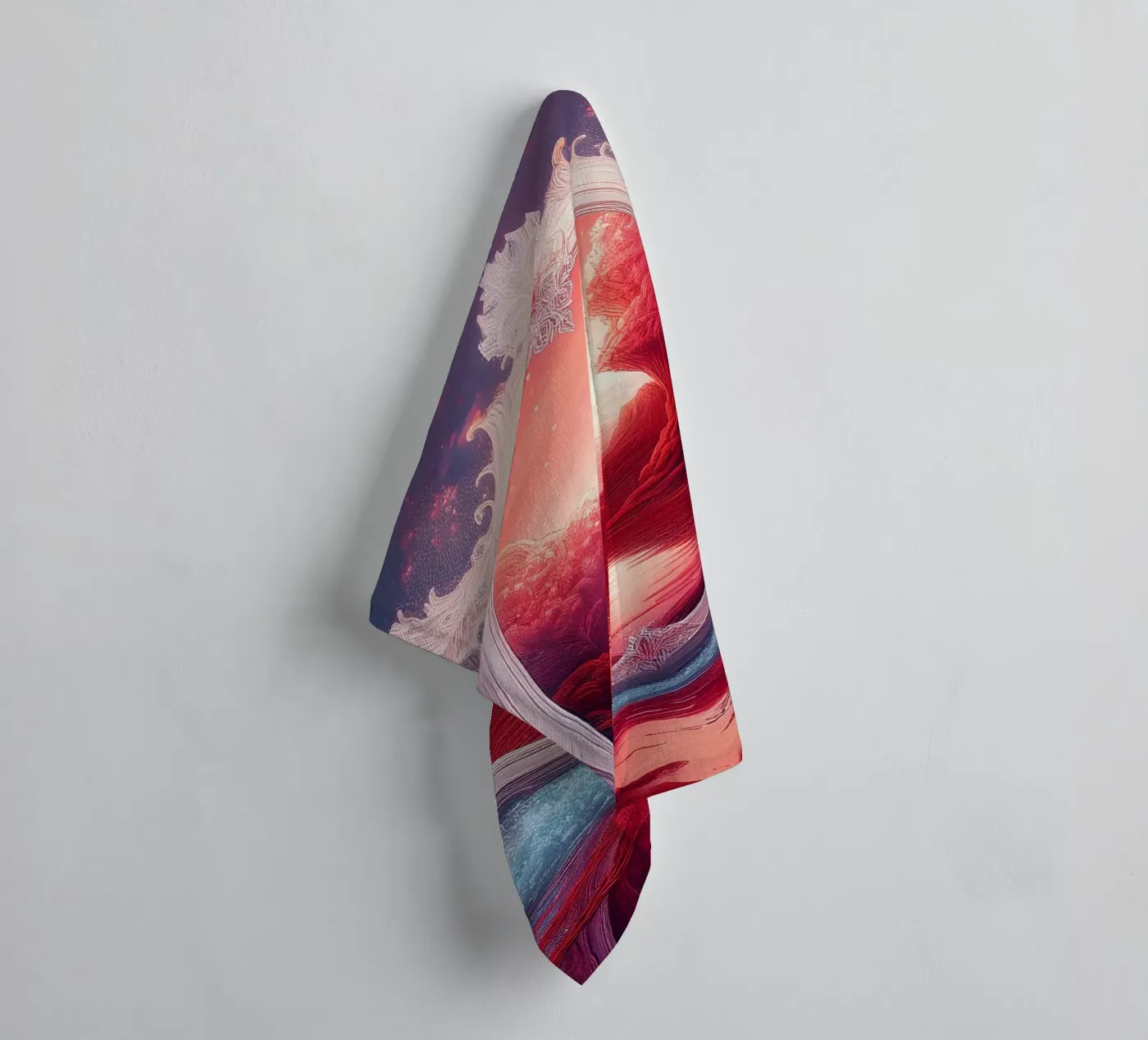 withe frame towel by kimmindmuse