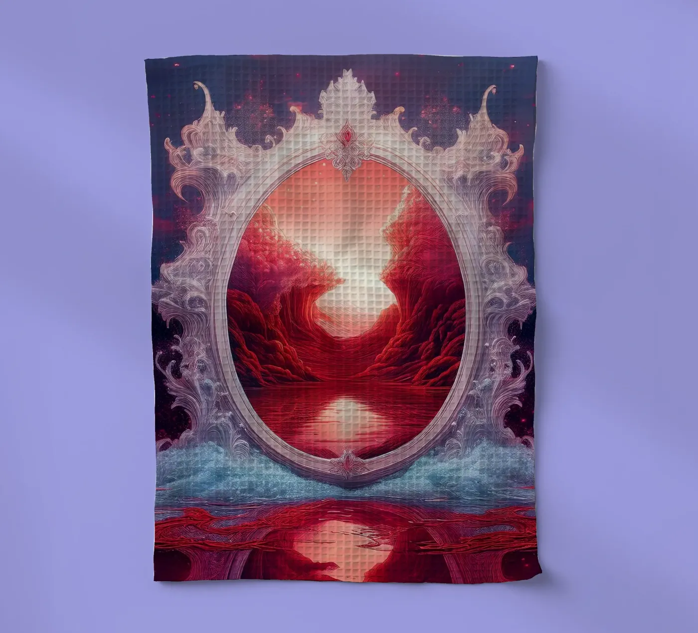 withe frame tea towel by kimmindmuse