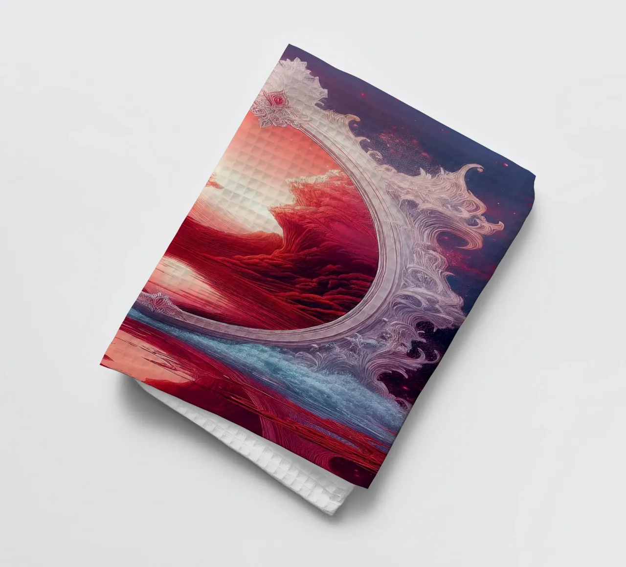 withe frame tea towel by kimmindmuse