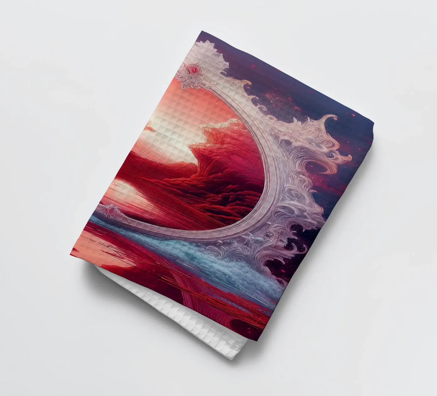 withe frame tea towel by kimmindmuse