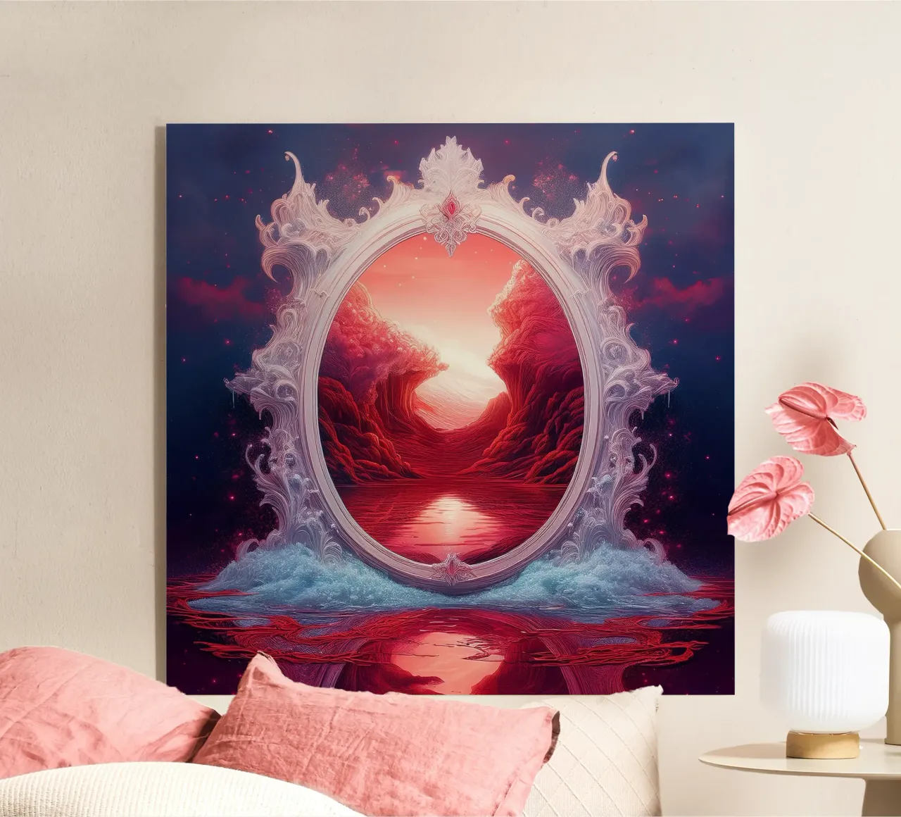 withe frame acrylic glass by kimmindmuse