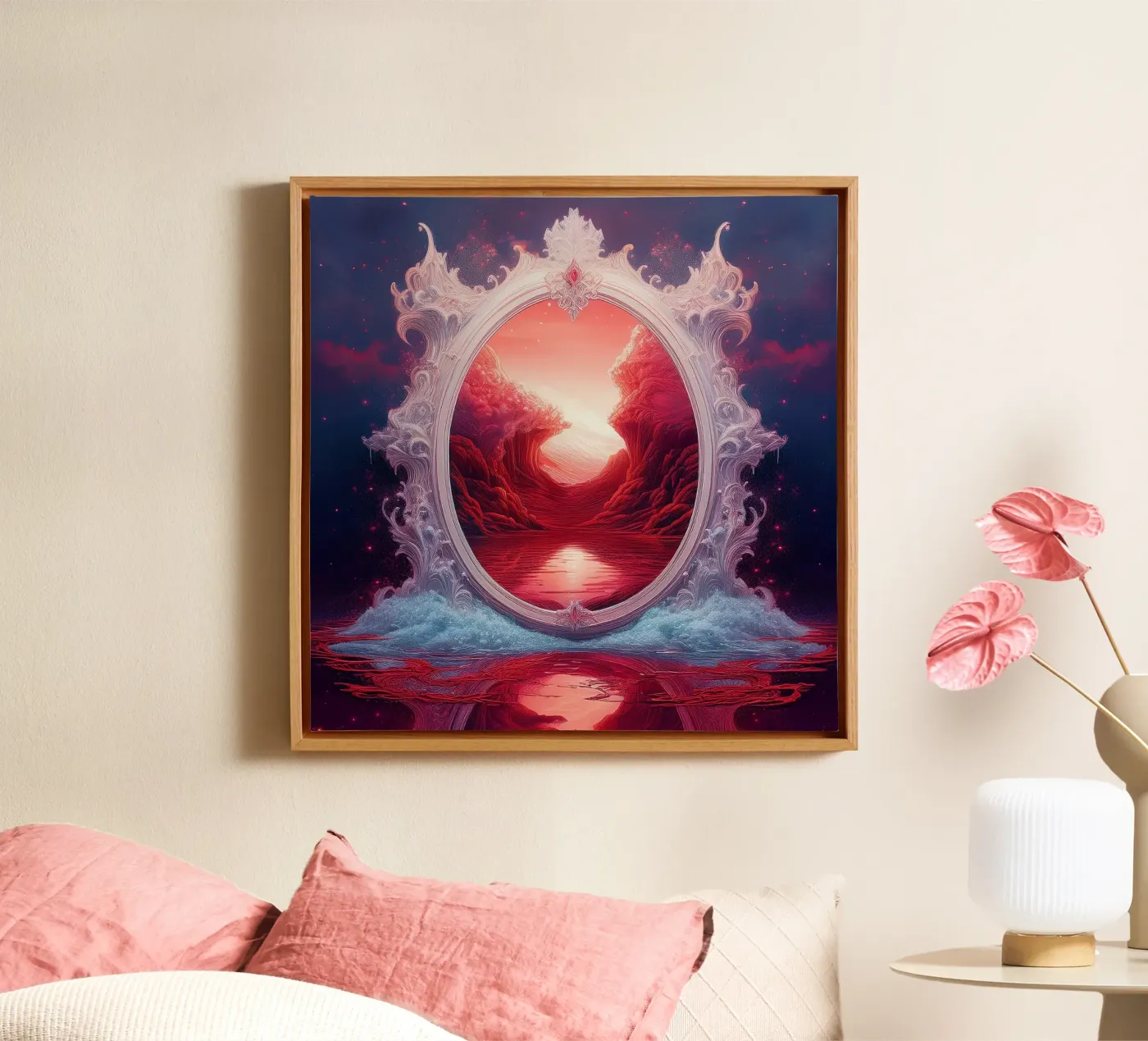 withe frame canvas by kimmindmuse