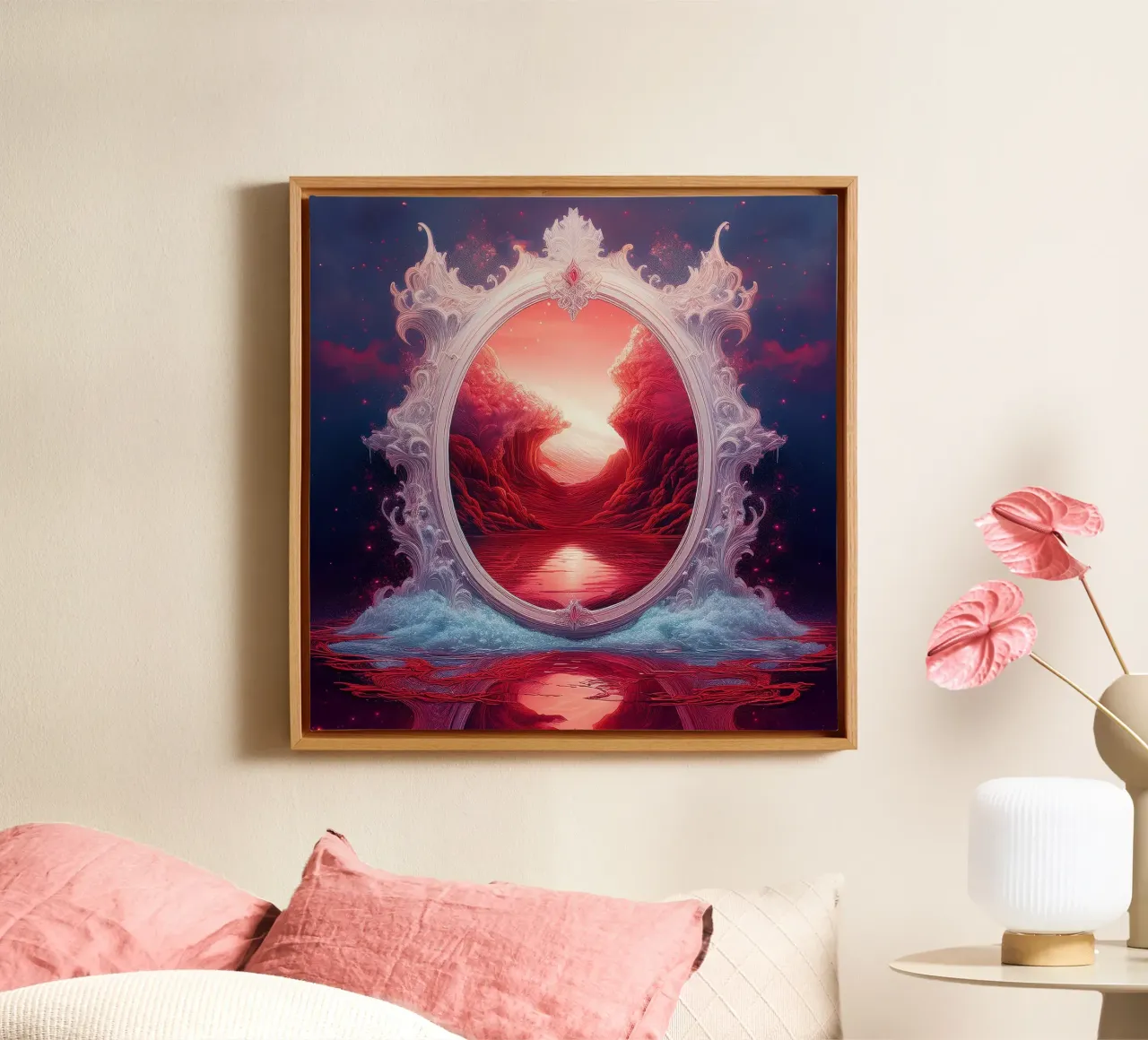 withe frame canvas by kimmindmuse