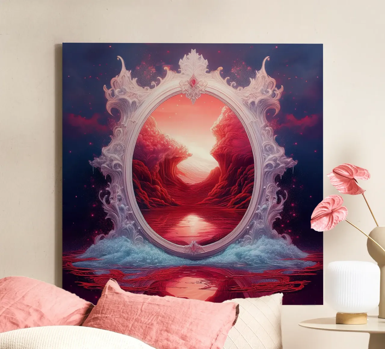 withe frame canvas by kimmindmuse