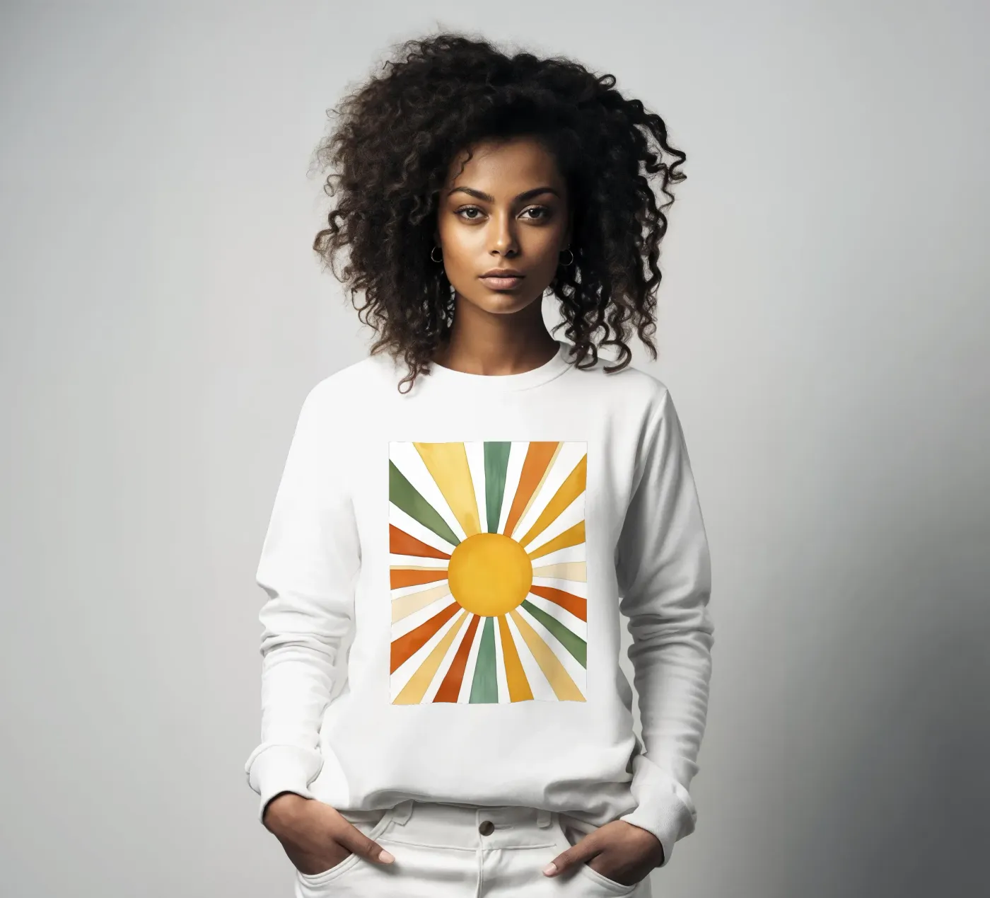 sun rays sweatshirt by IamHomeStudio