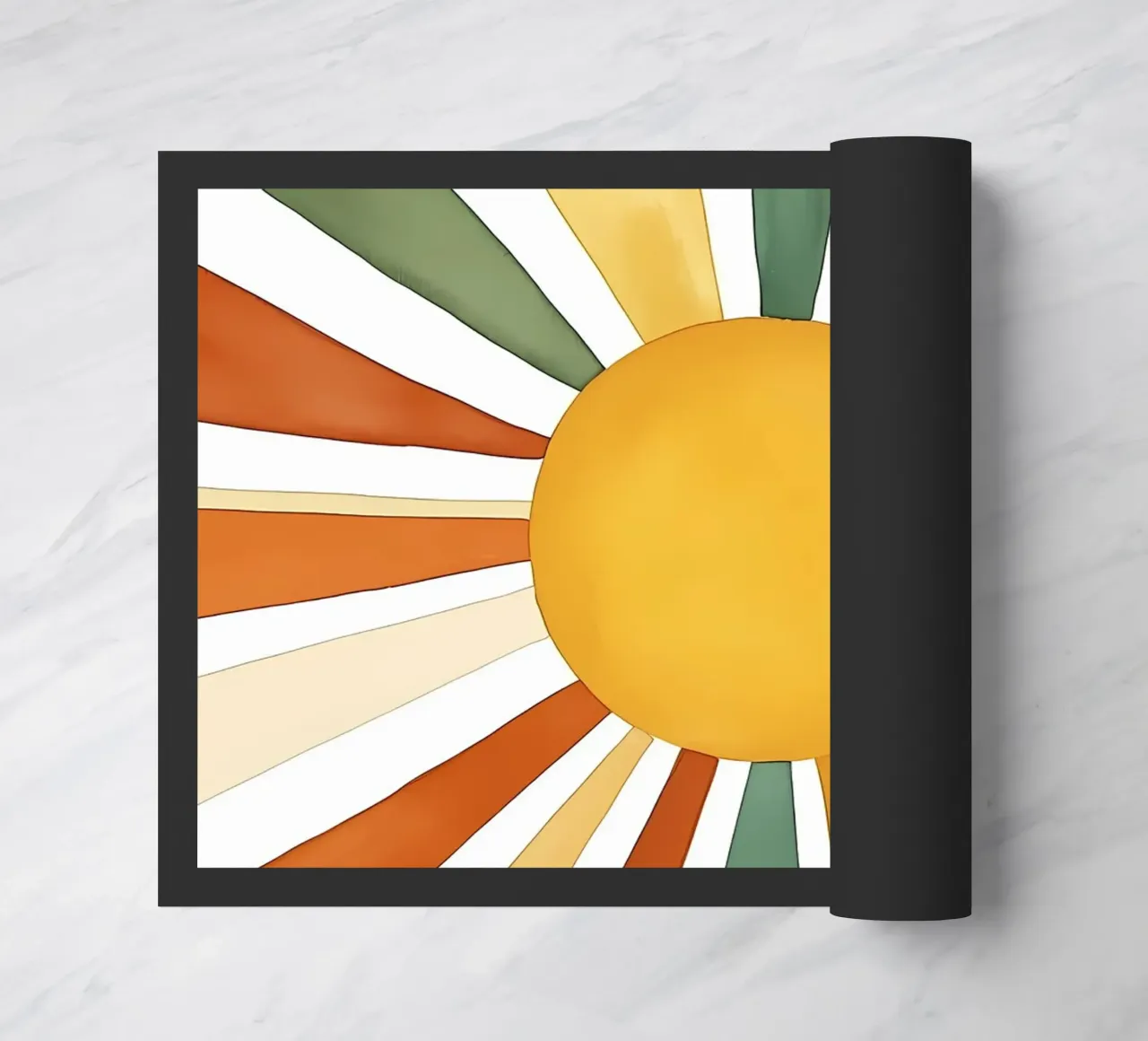 sun rays doormat by IamHomeStudio