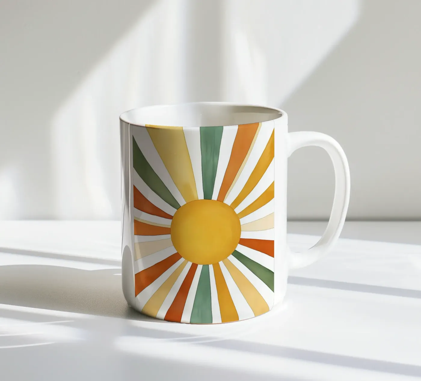 sun rays ceramic mug by IamHomeStudio