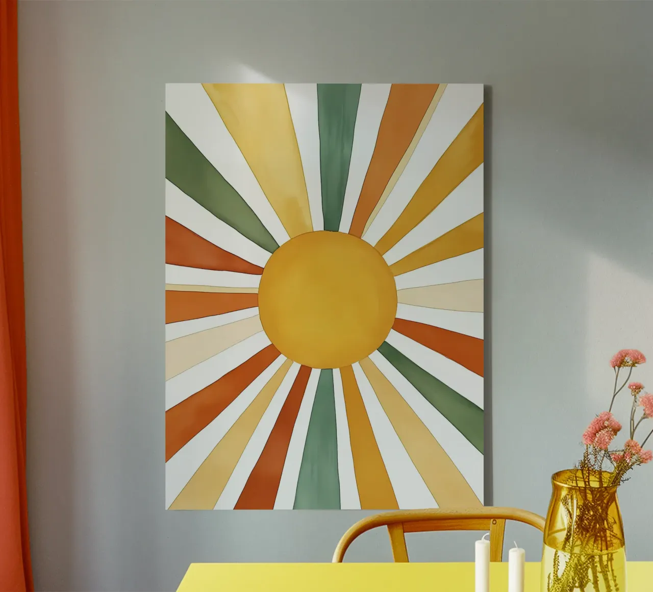 sun rays canvas by IamHomeStudio