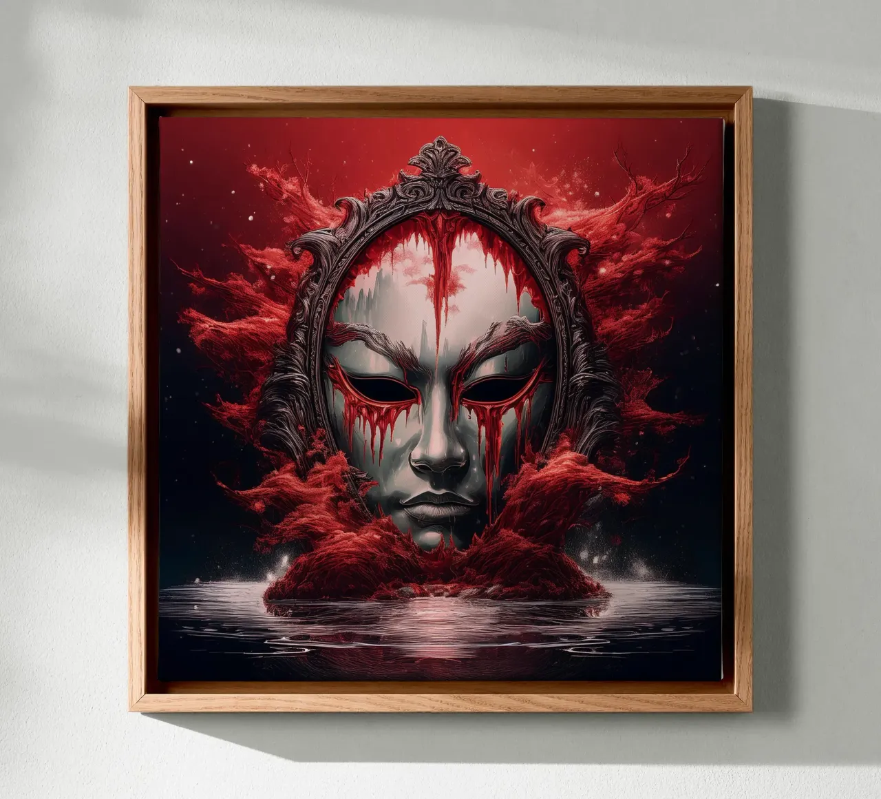 japans masker canvas met Baklijst van kimmindmuse