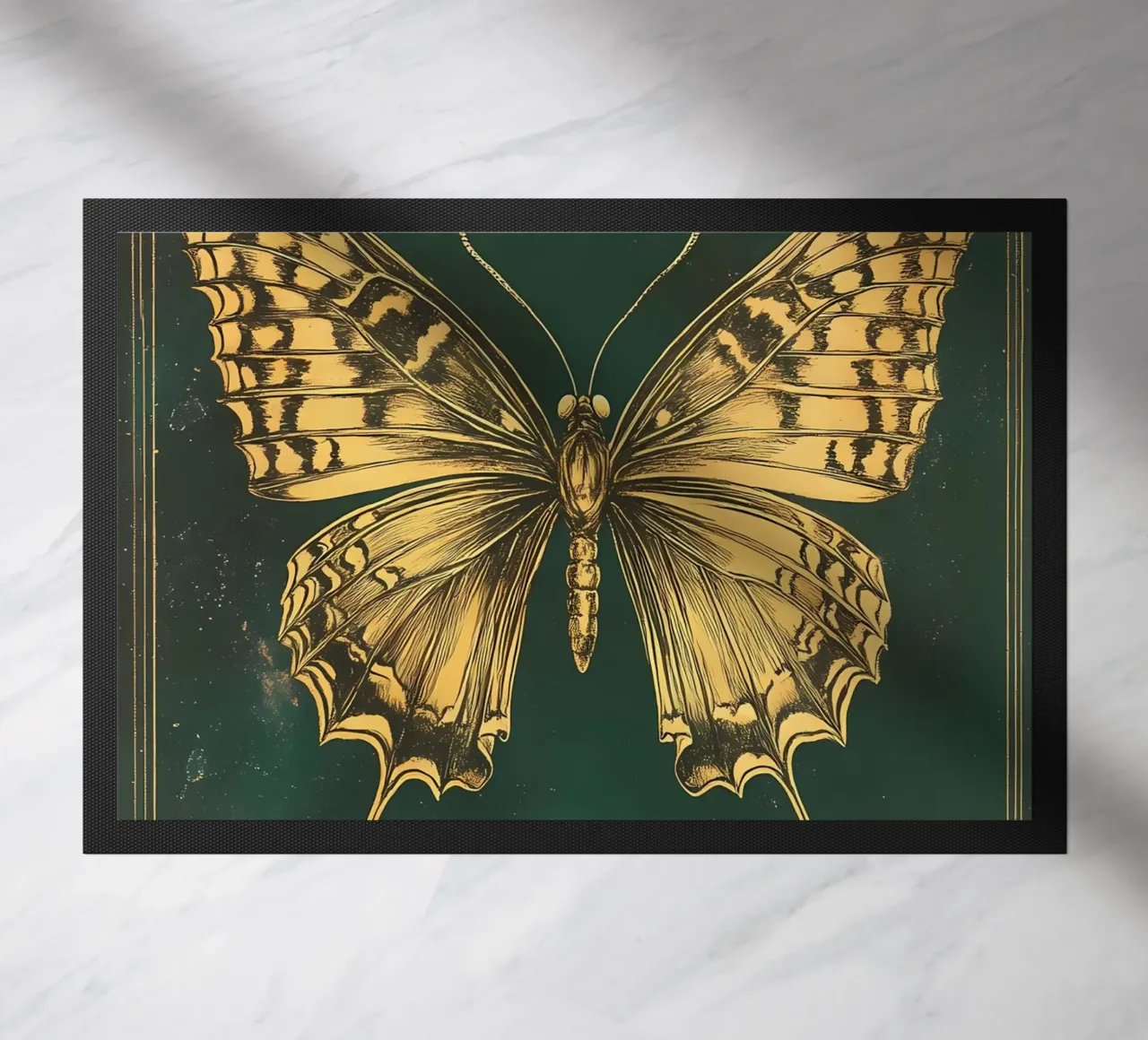 Farfalla dorata zerbino da IamHomeStudio
