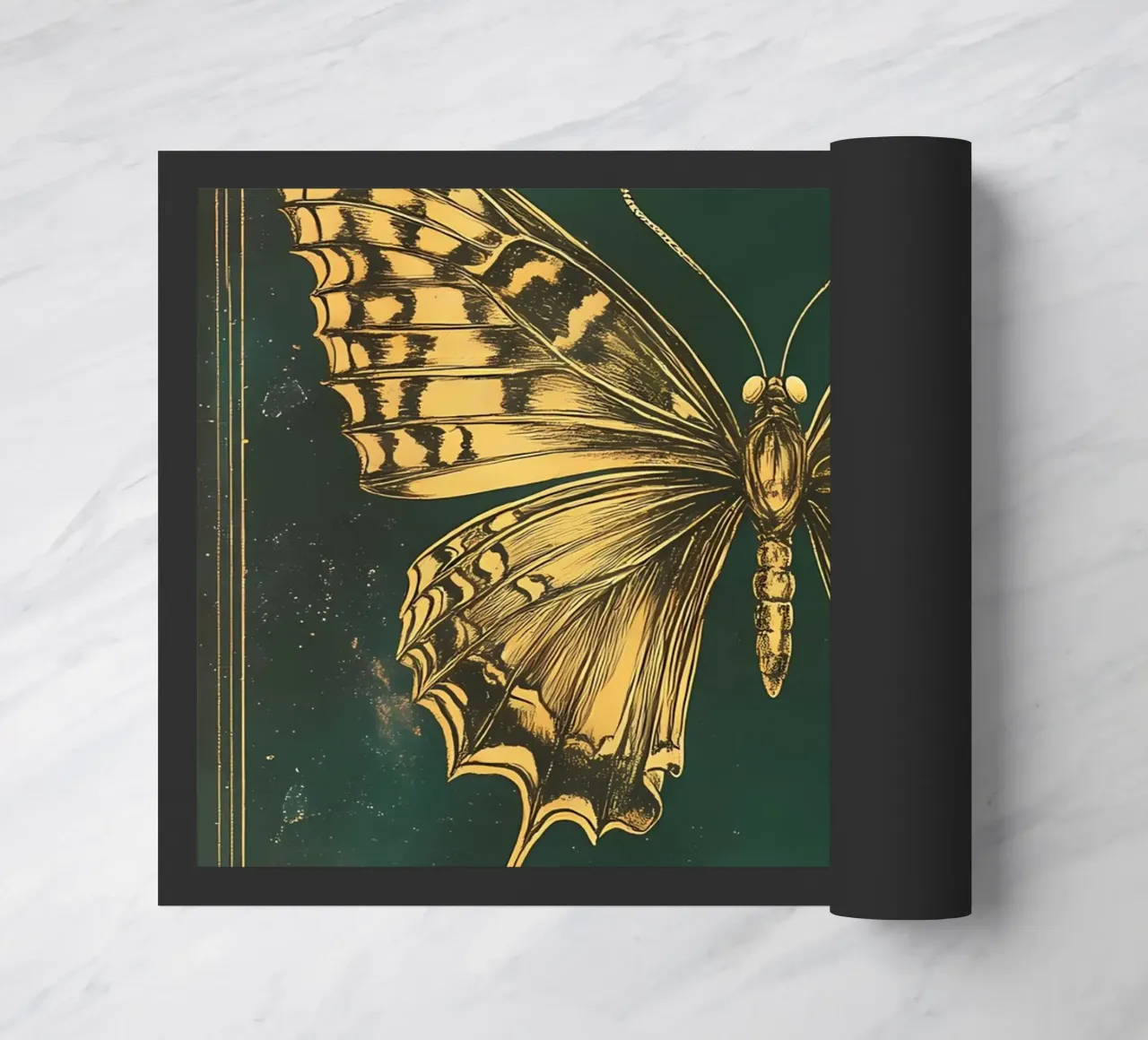 Farfalla dorata zerbino da IamHomeStudio