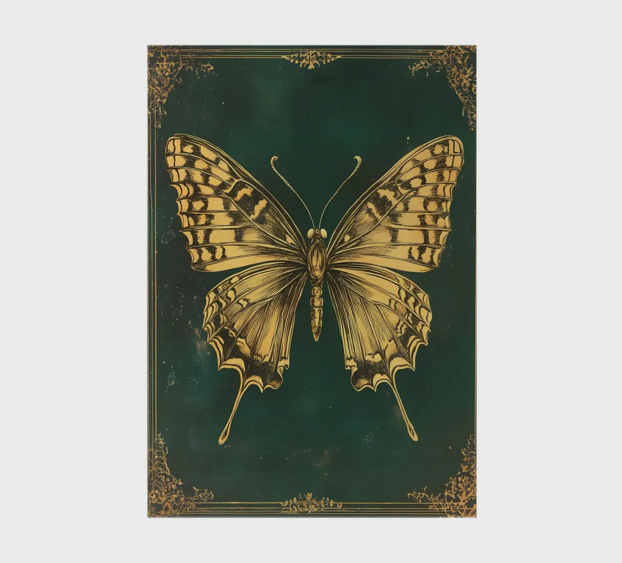 Golden butterfly notebook by IamHomeStudio
