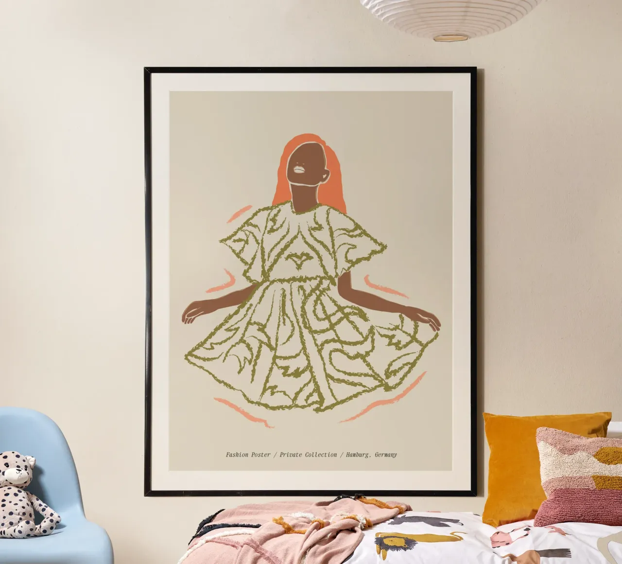 Harmonic Lines No 04 poster con telaio in plastica da treechild