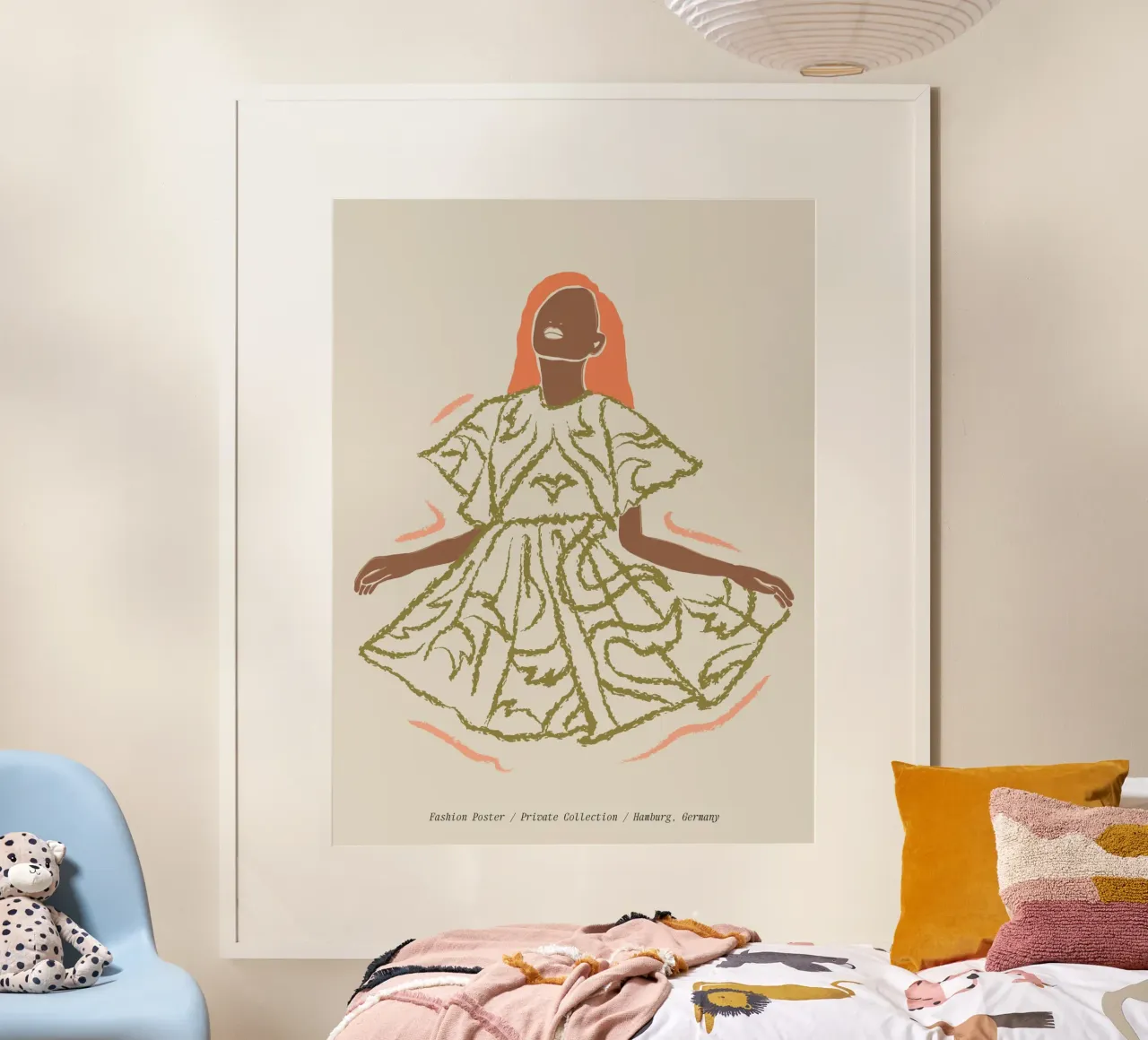 Harmonic Lines No 04 poster con telaio in plastica da treechild