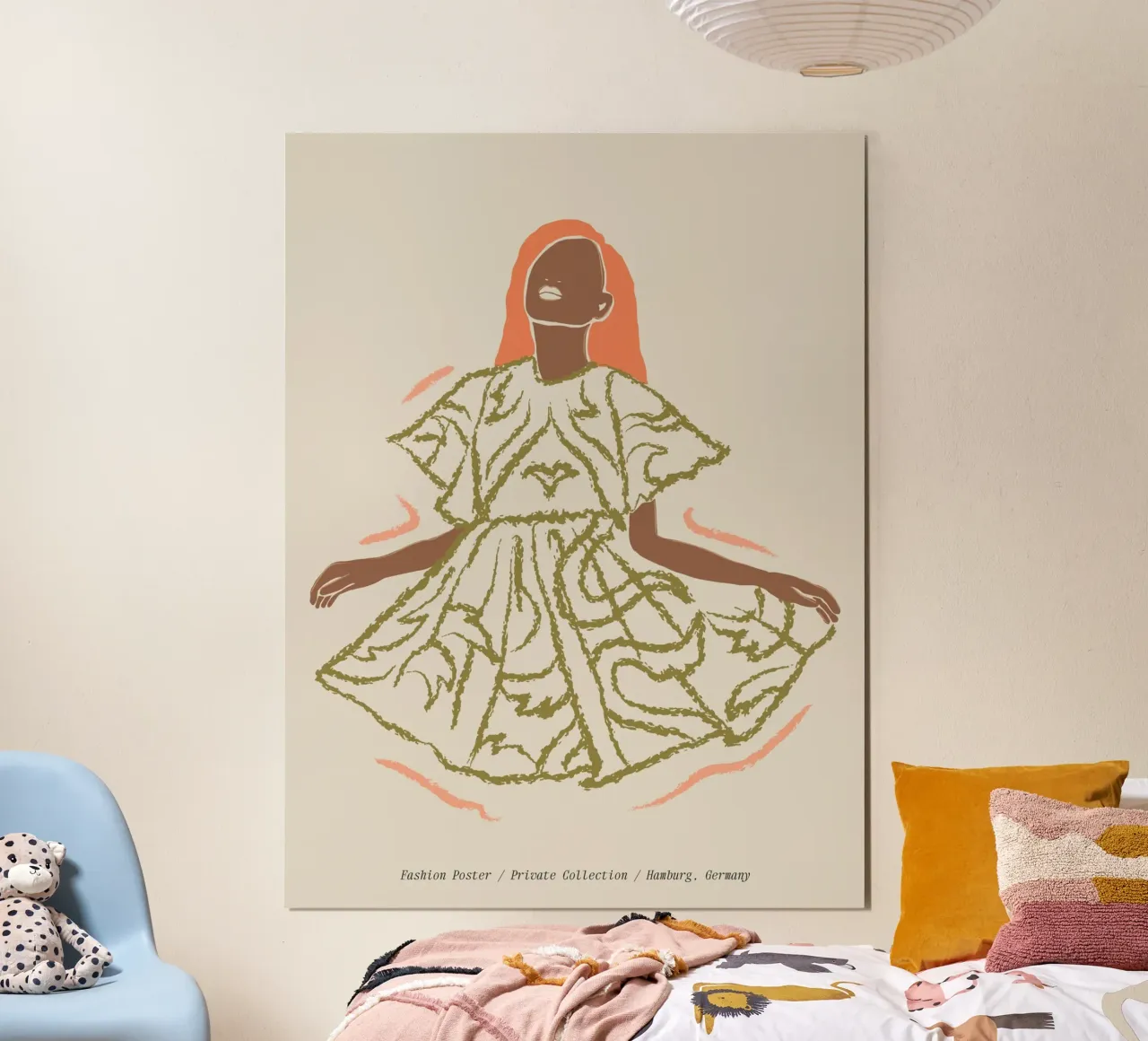 Harmonic Lines No 04 poster con telaio in plastica da treechild