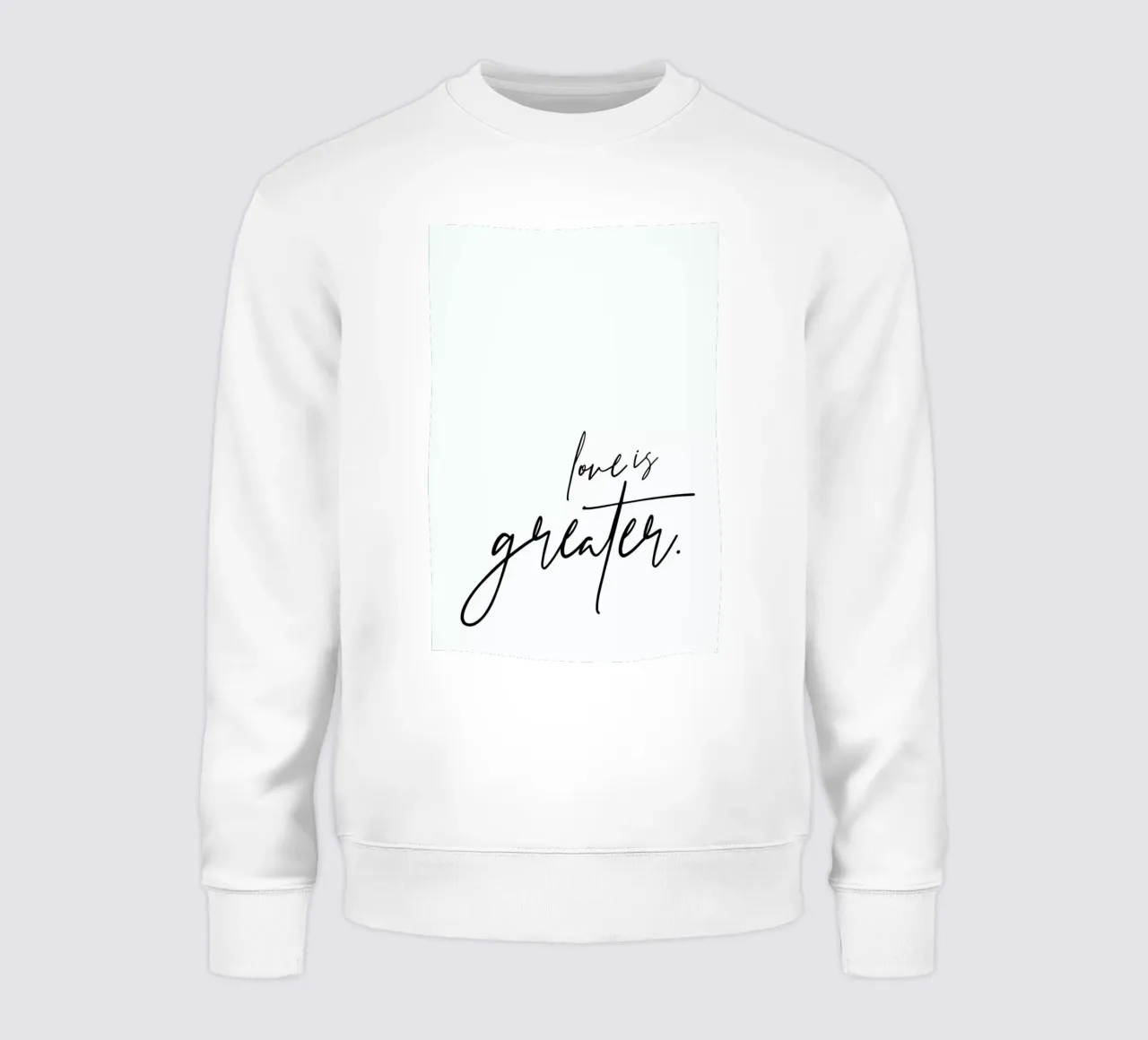 Love is Greater sweatshirt by Honeymoon Hotel