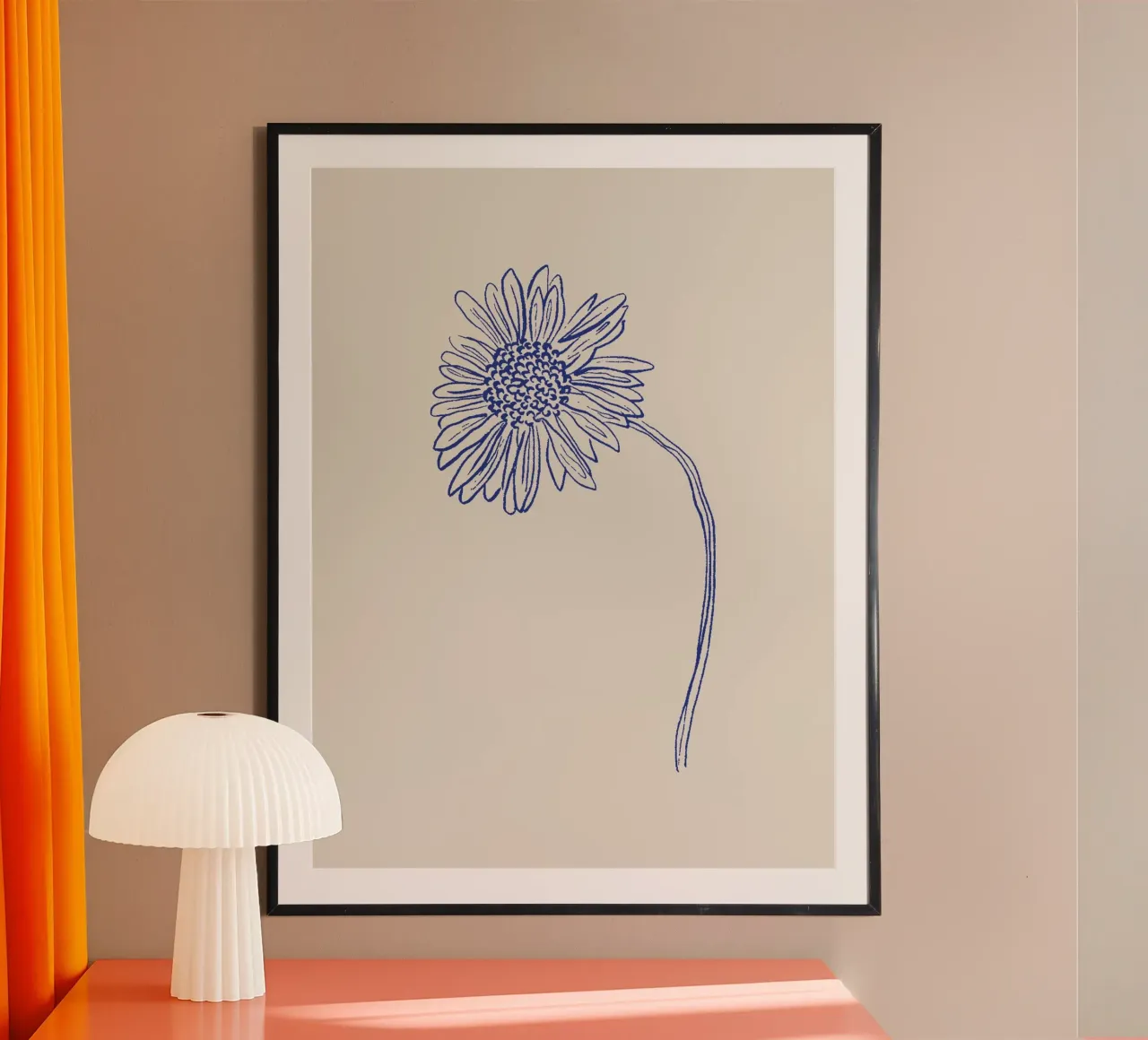 Harmonic Lines No 05 poster con telaio in alluminio da treechild