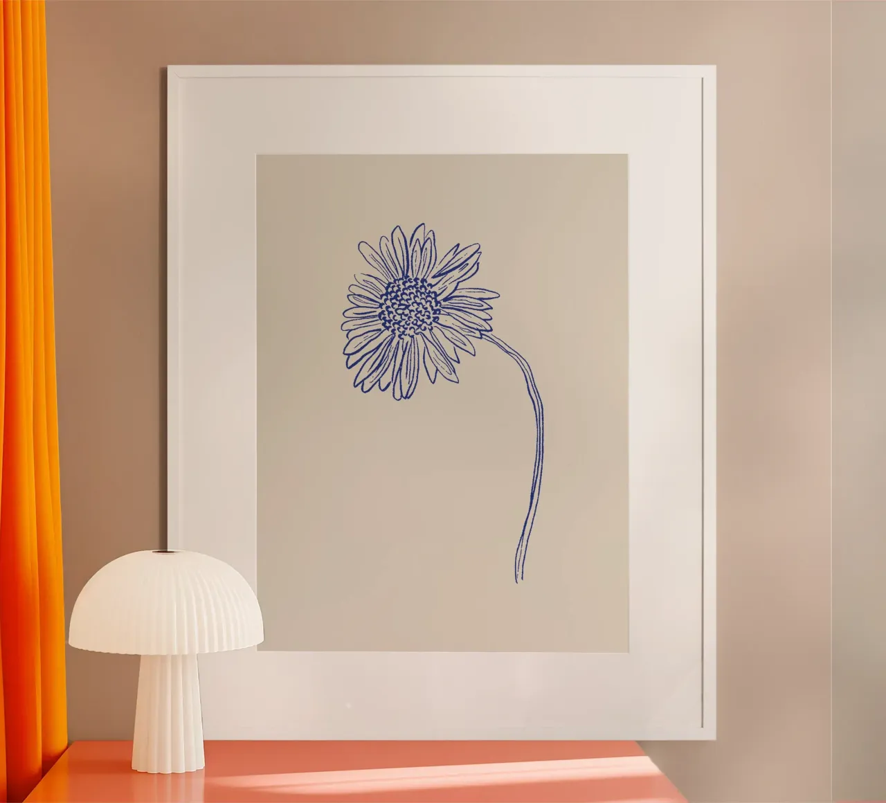 Harmonic Lines No 05 poster con telaio in alluminio da treechild