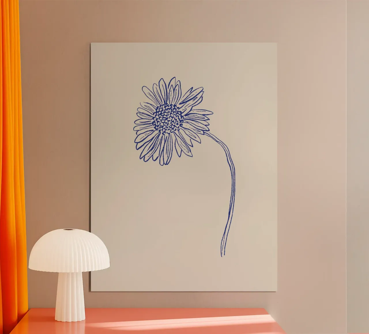 Harmonic Lines No 05 poster con telaio in alluminio da treechild