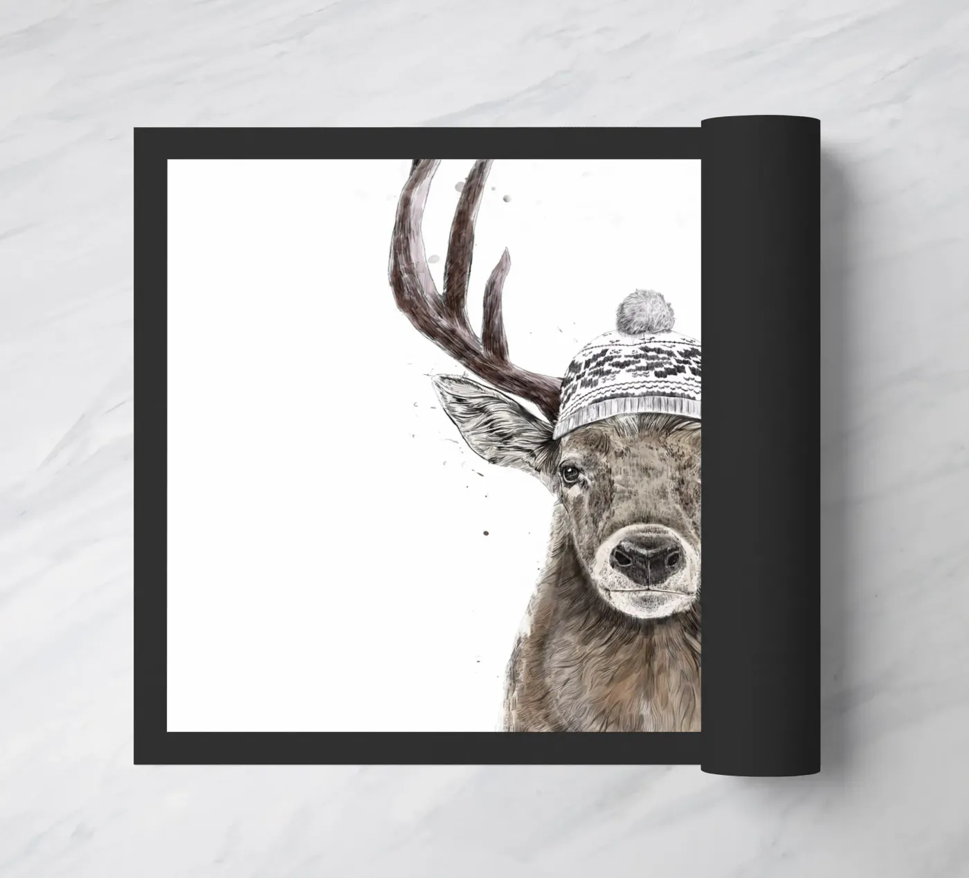 Let's Go Outside doormat by Balazs Solti