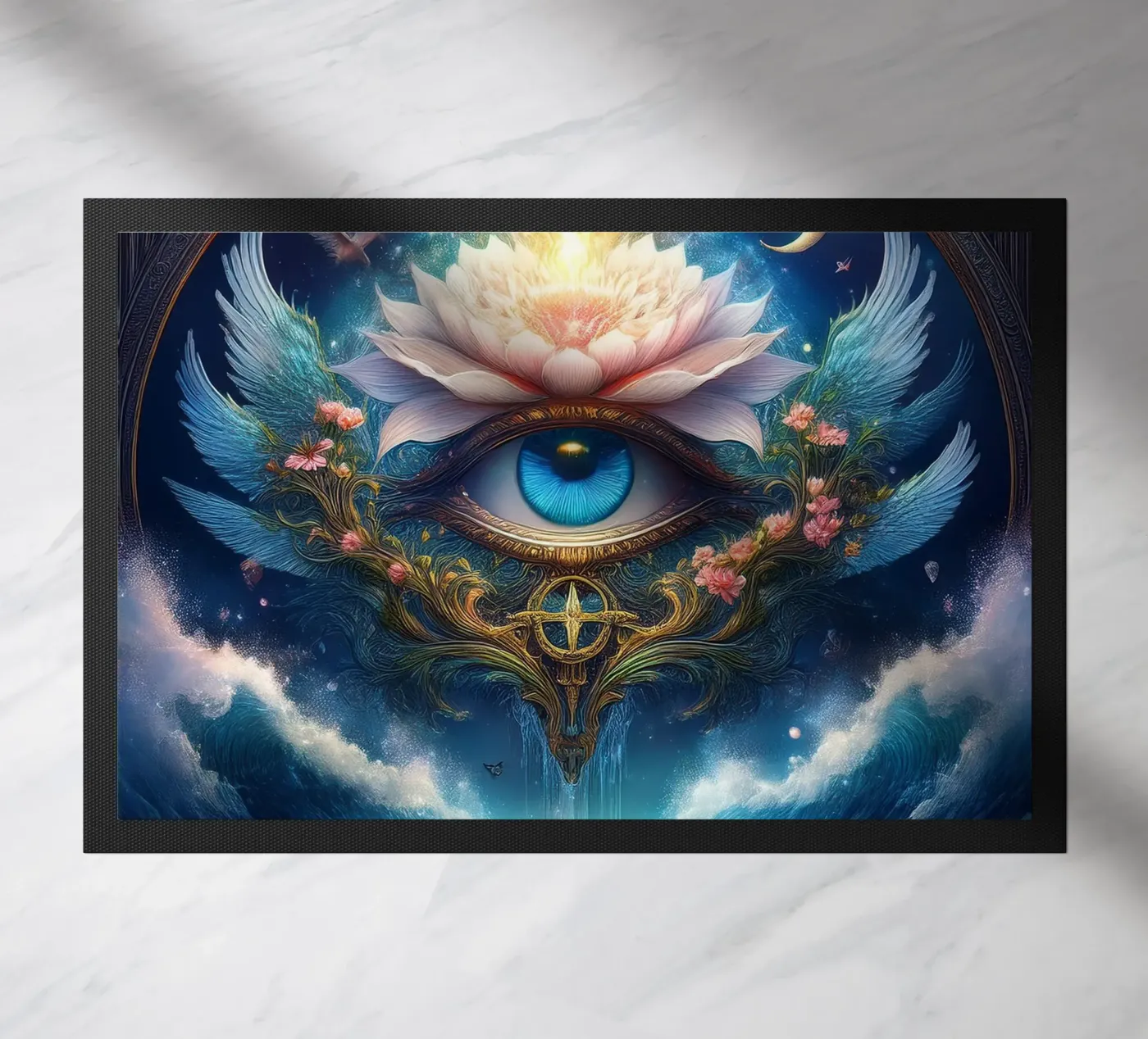 eye doormat by kimmindmuse
