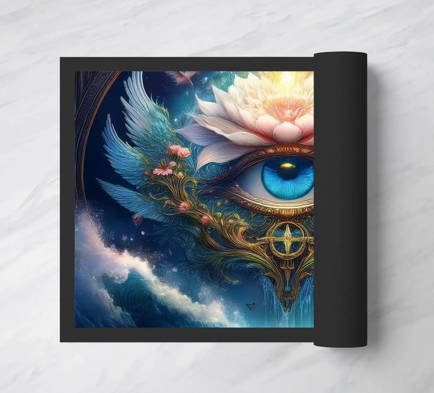 eye doormat by kimmindmuse