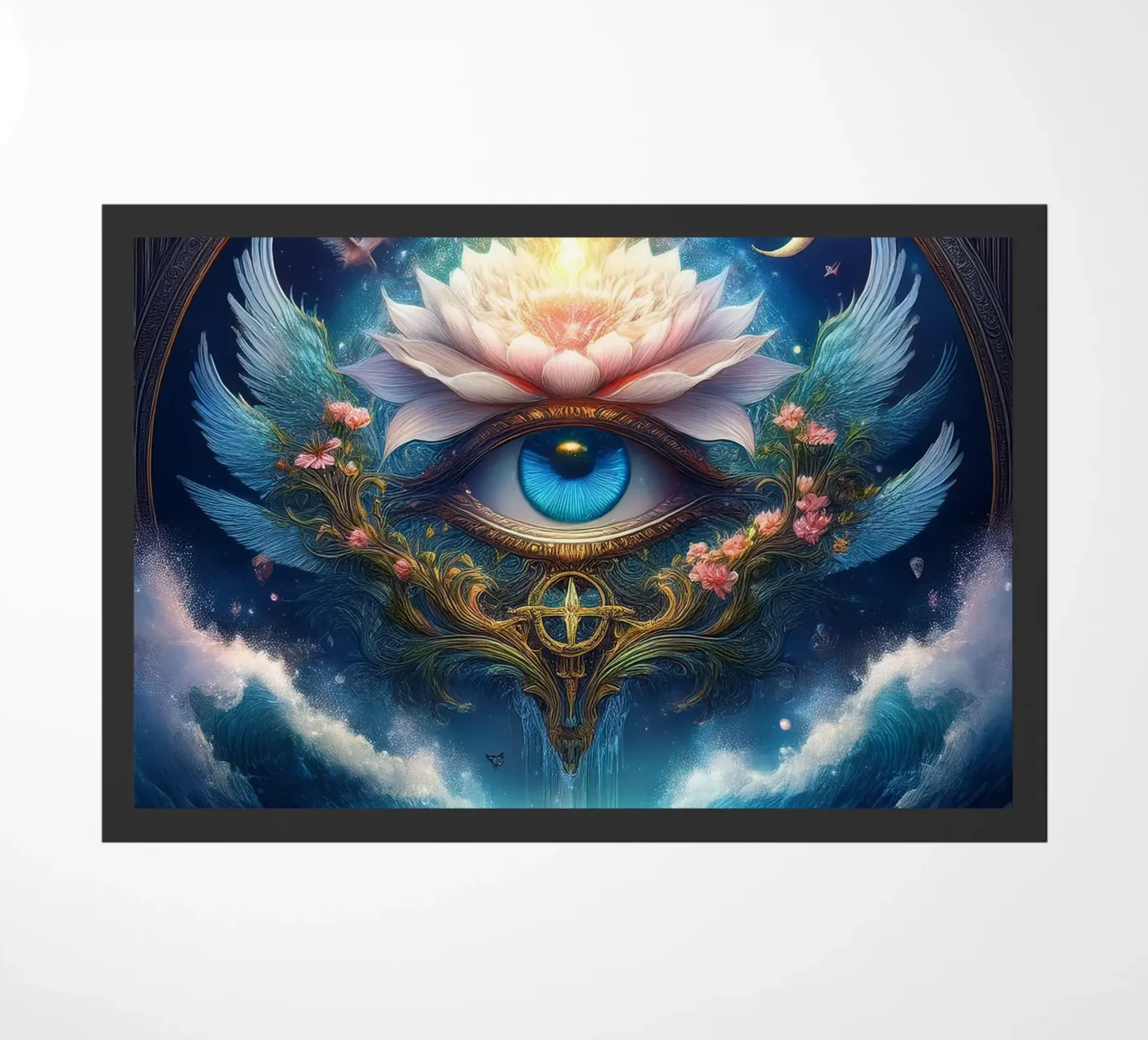 eye doormat by kimmindmuse