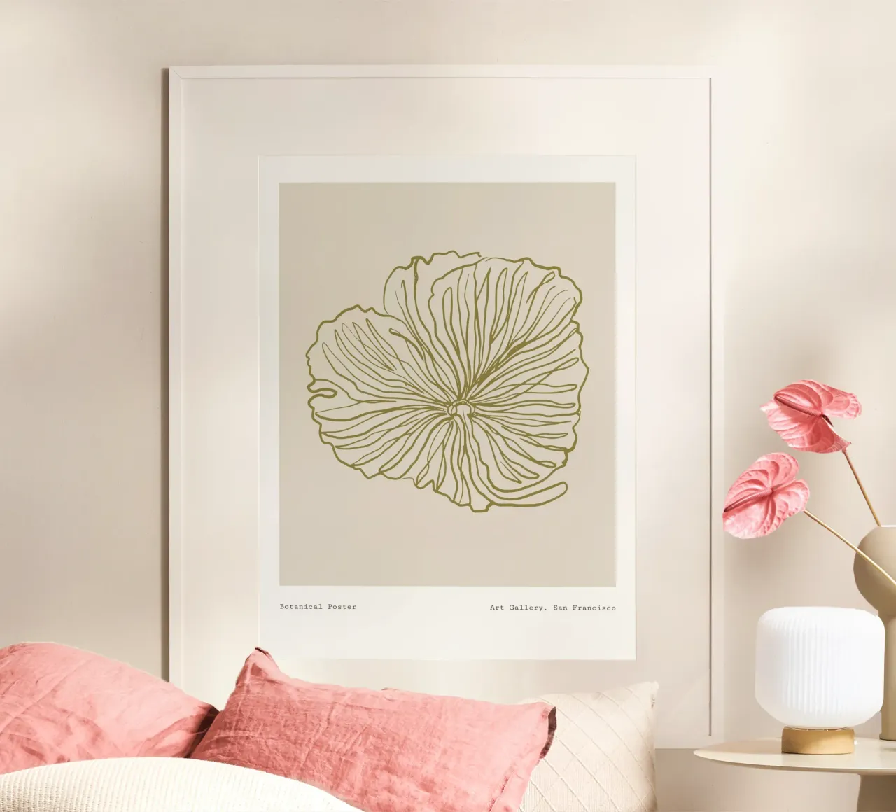 Harmonic Lines No 11 poster con telaio in legno da treechild