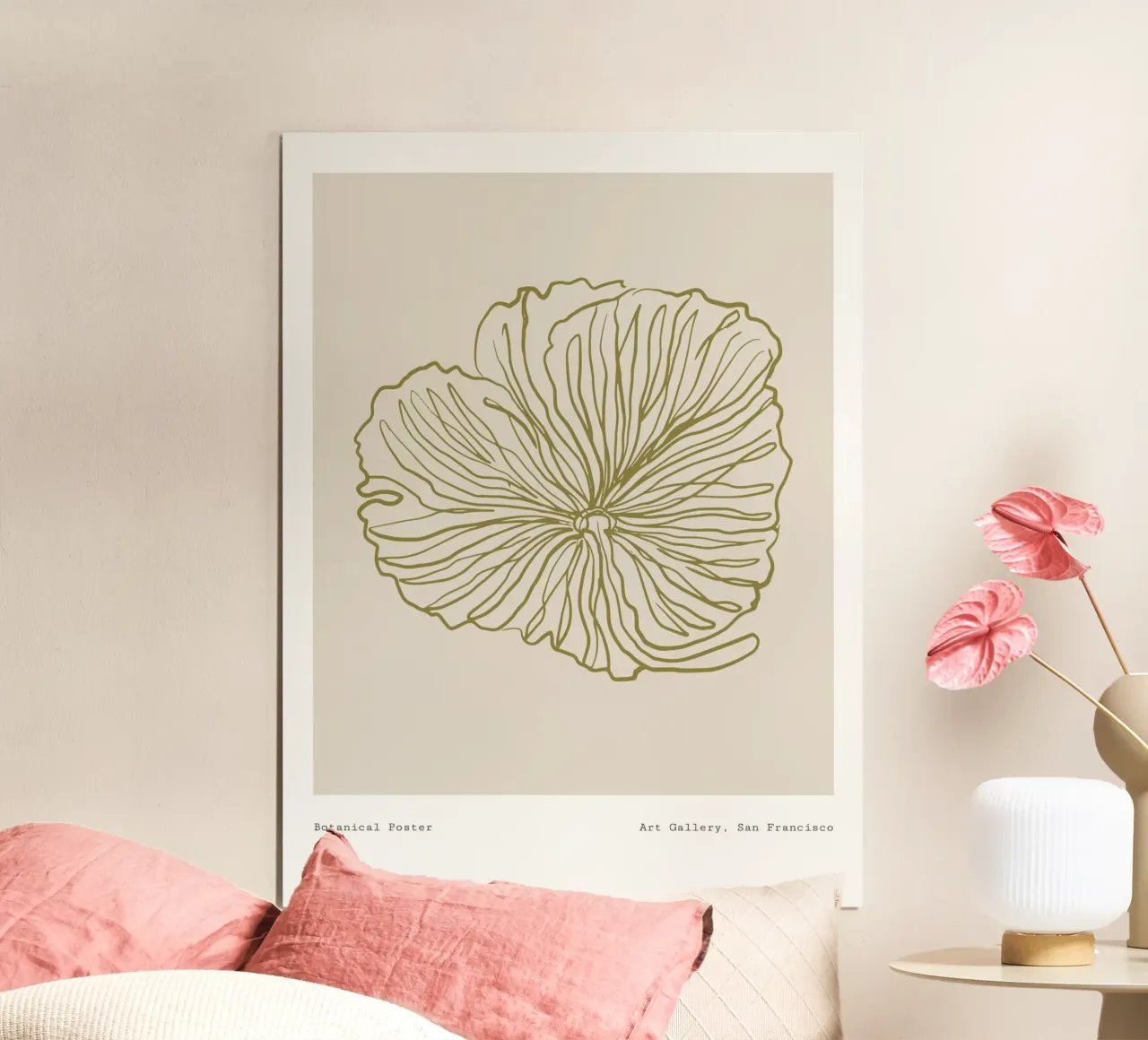 Harmonic Lines No 11 poster con telaio in legno da treechild