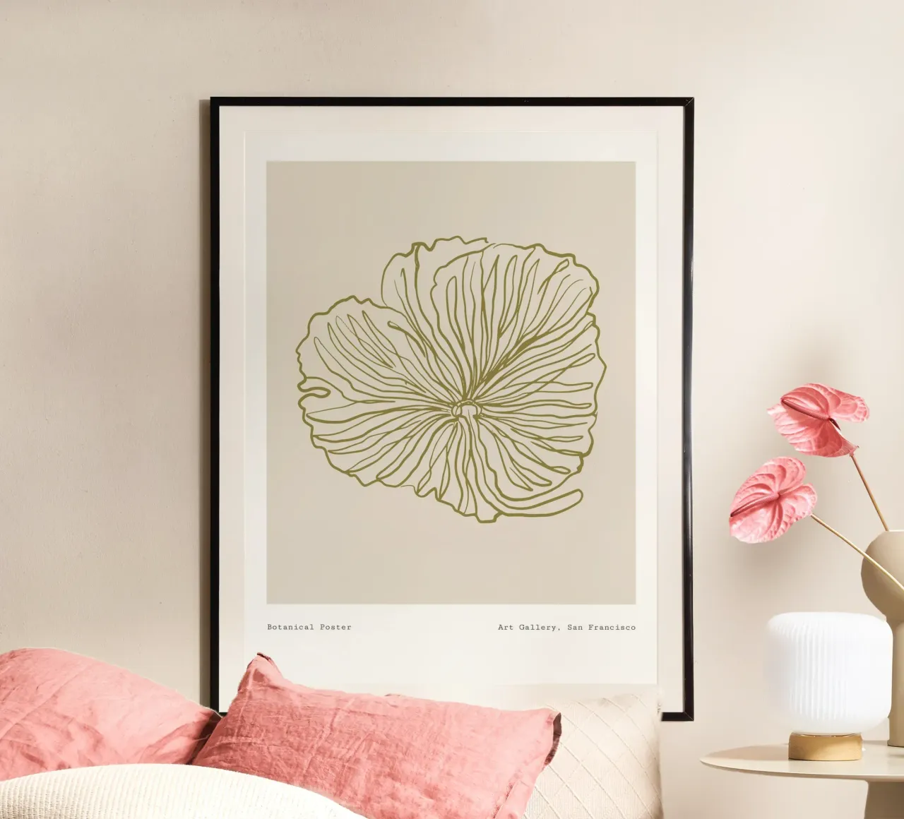 Harmonic Lines No 11 poster con telaio in legno da treechild