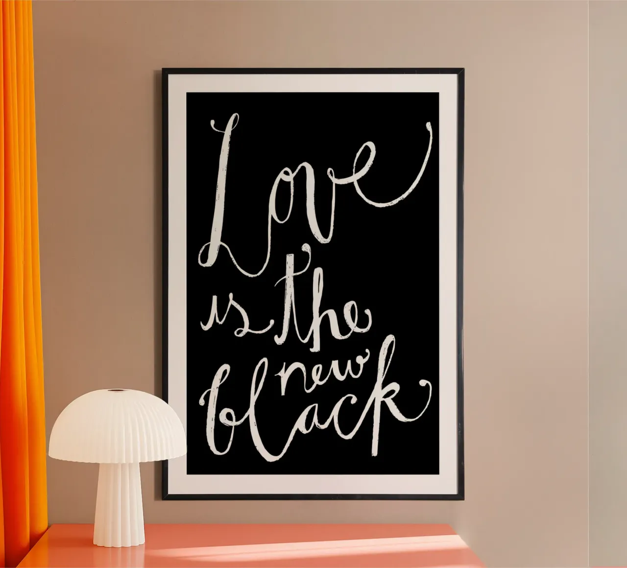 Love No. 1 poster con telaio in plastica da typealive