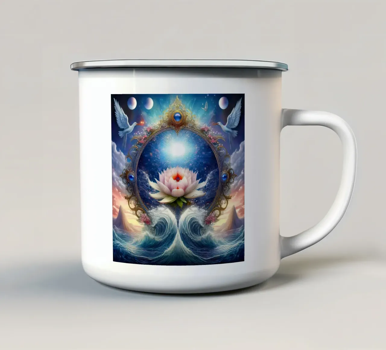 fiore tazza in smalto da kimmindmuse