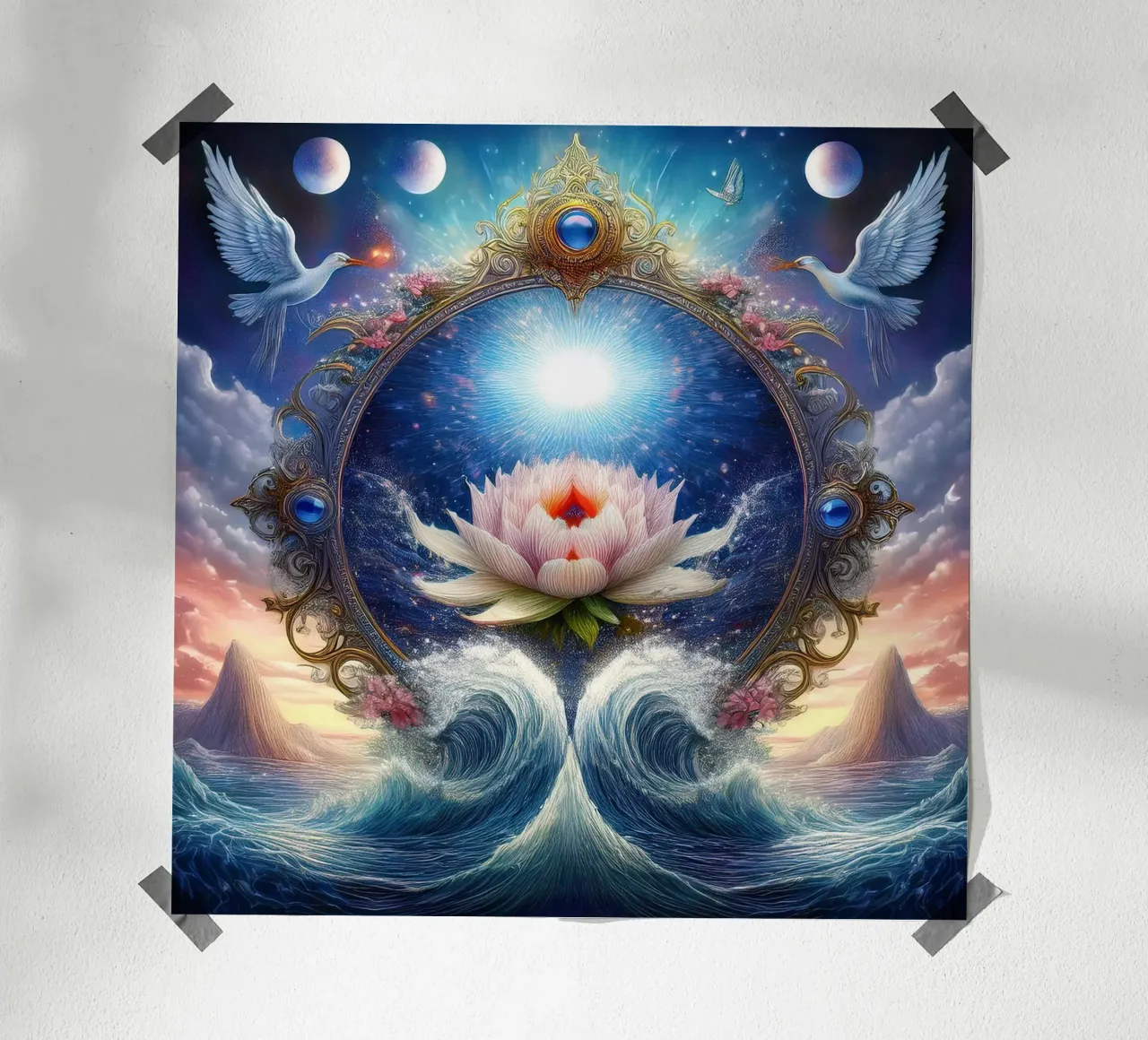 fiore poster con telaio in alluminio da kimmindmuse