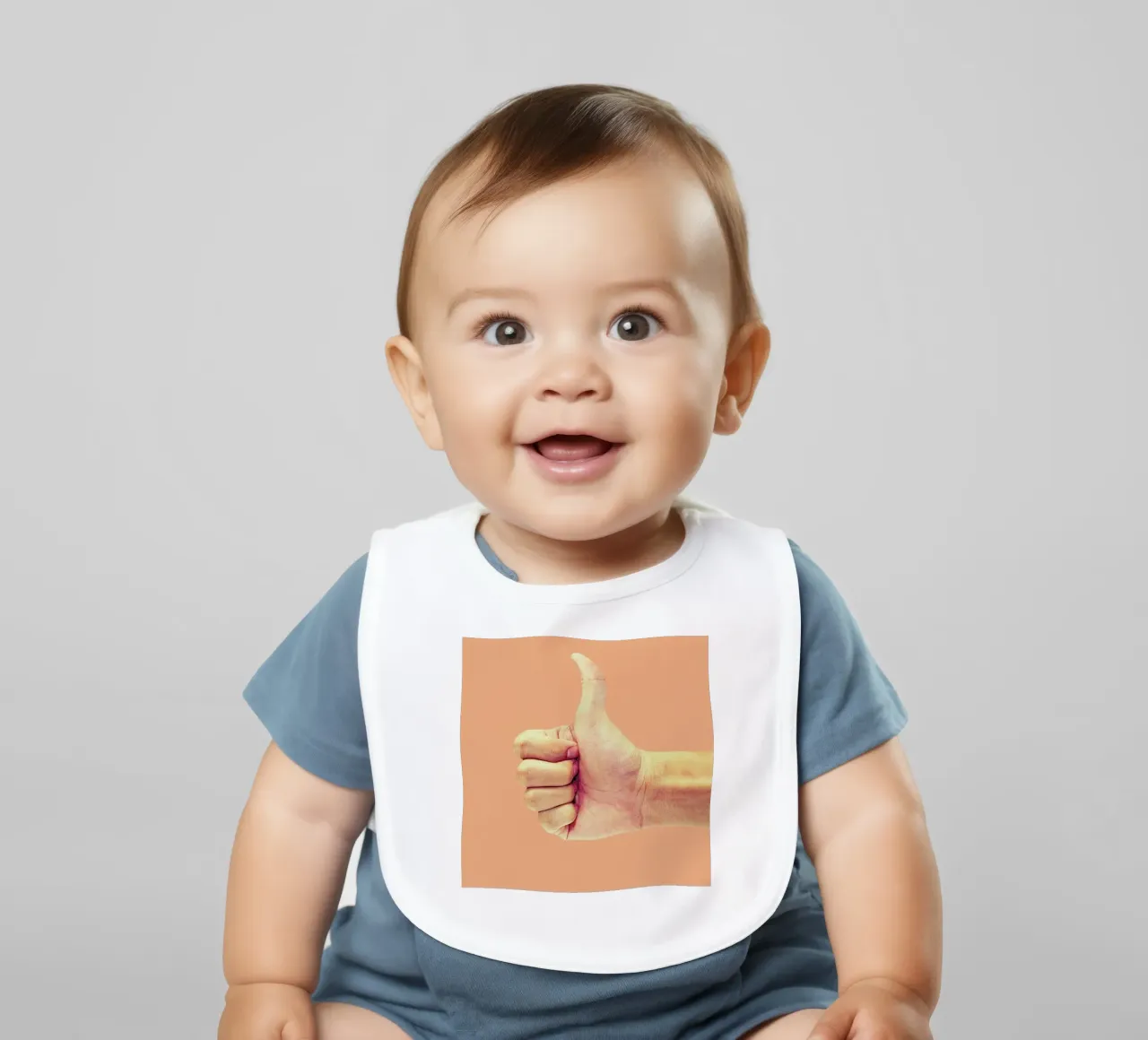 Thumb up Yourself baby bib by suckertom