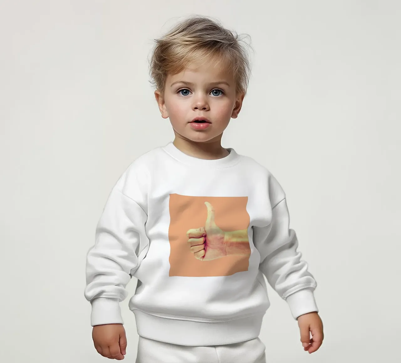 Thumb up Yourself Baby Sweatshirt von suckertom